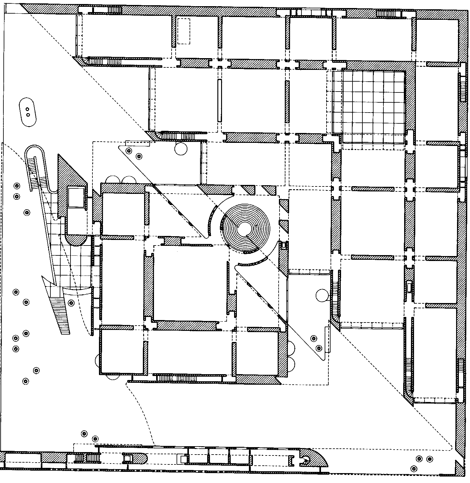 波恩藝術博物館 – 競圖（1985），竣工（1992） 圖片來源：Schultes Frank Architekten