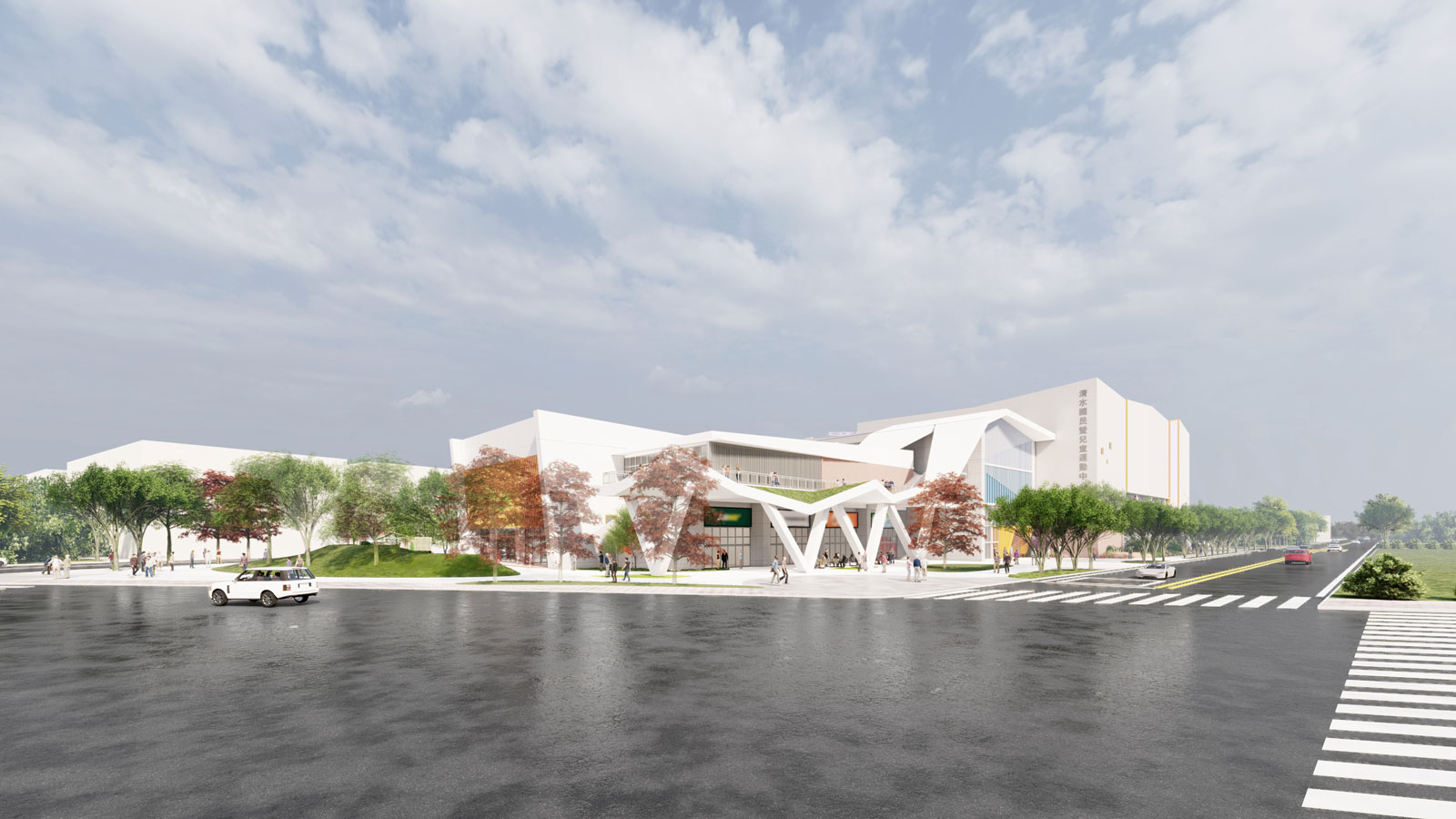 吳嘉栩建築師設計的,台中「海線首座」清水國兒運中心,工程預計2024年初完工 清水國民暨兒童運動中心