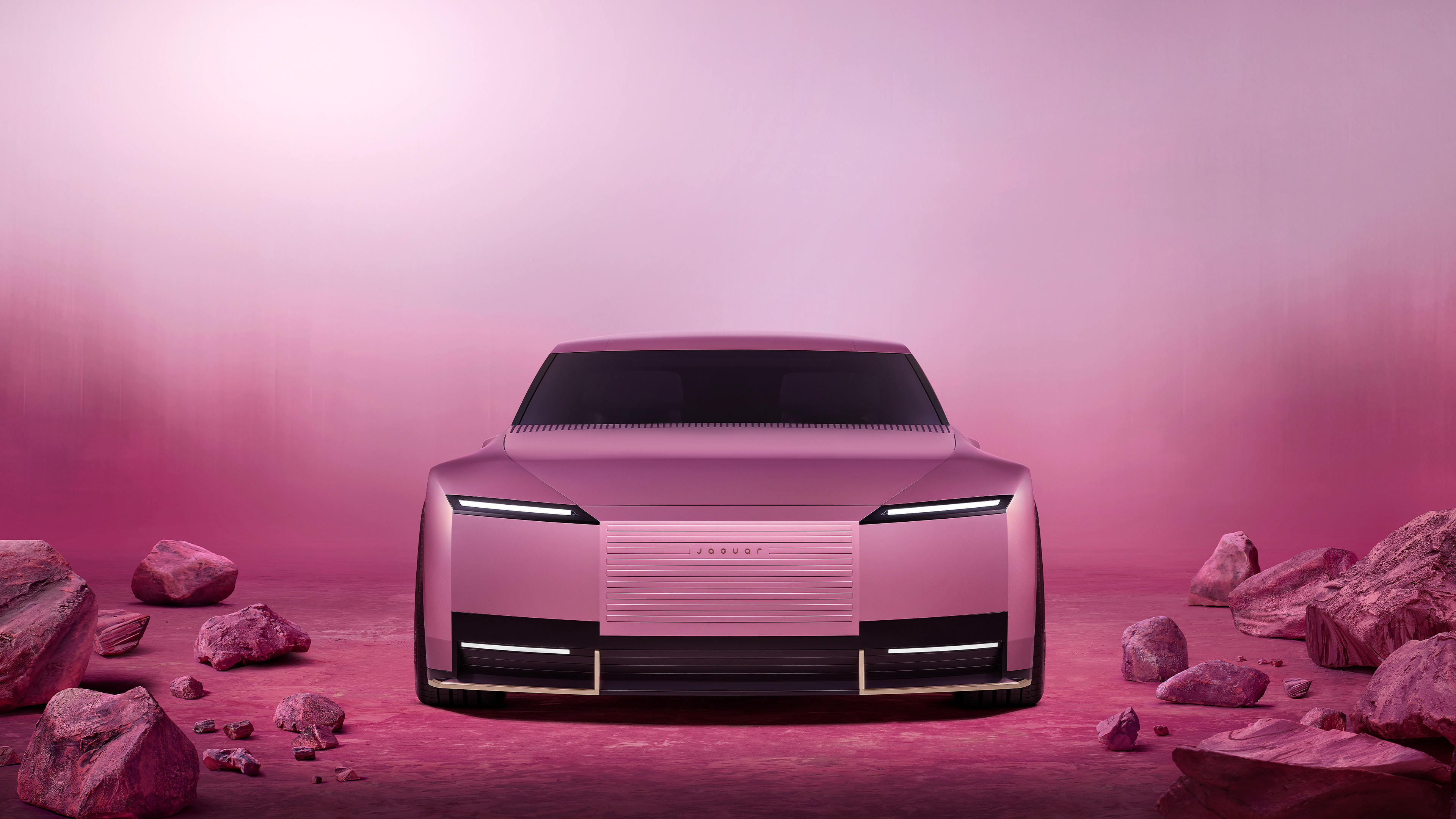 Jaguar Type 00 概念車擁有直截了當的前端設計,搭配極簡主義 LED 車燈(圖片來源:Jaguar)