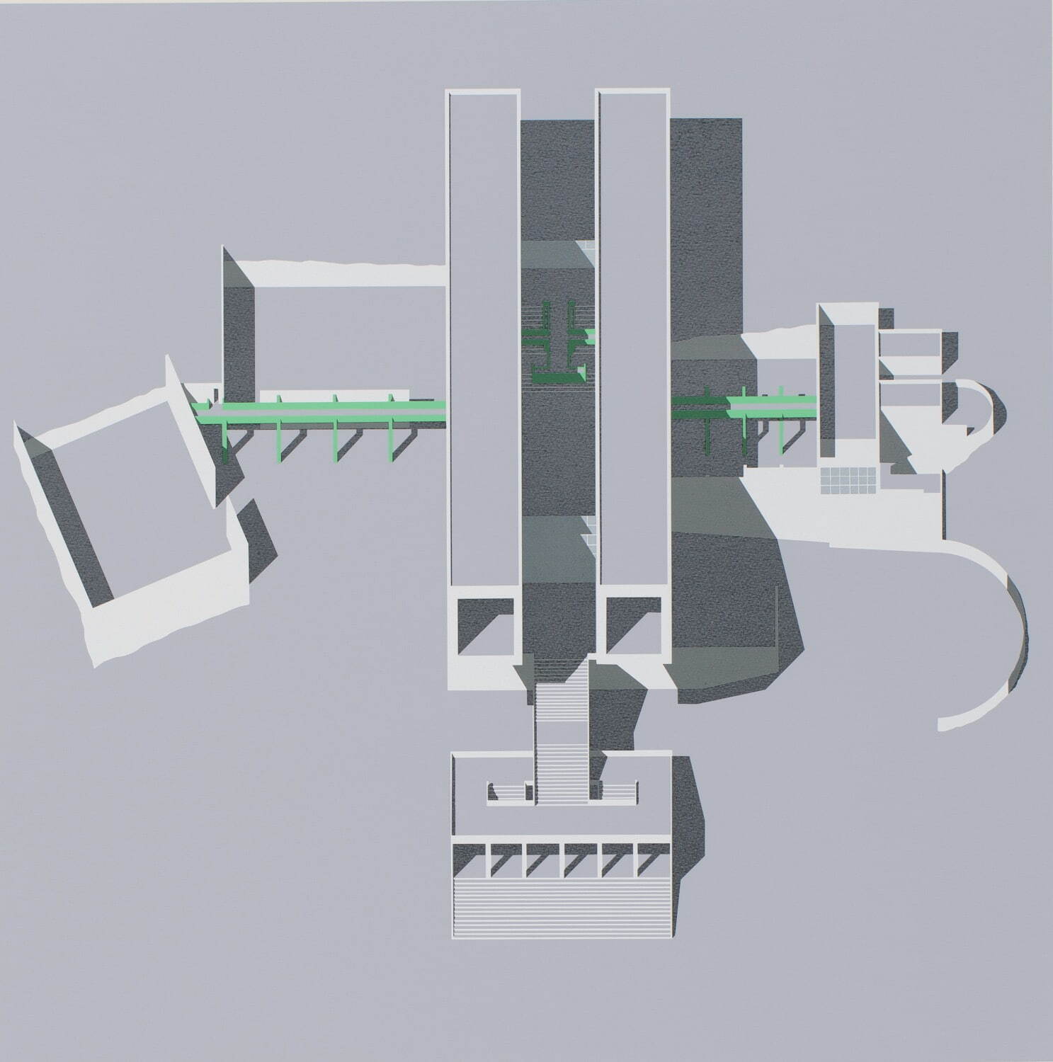 磯崎新 《Reduction MUSEUM-II》 1983年（北九州市立美術館藏 ©Estate of Arata Isozaki）