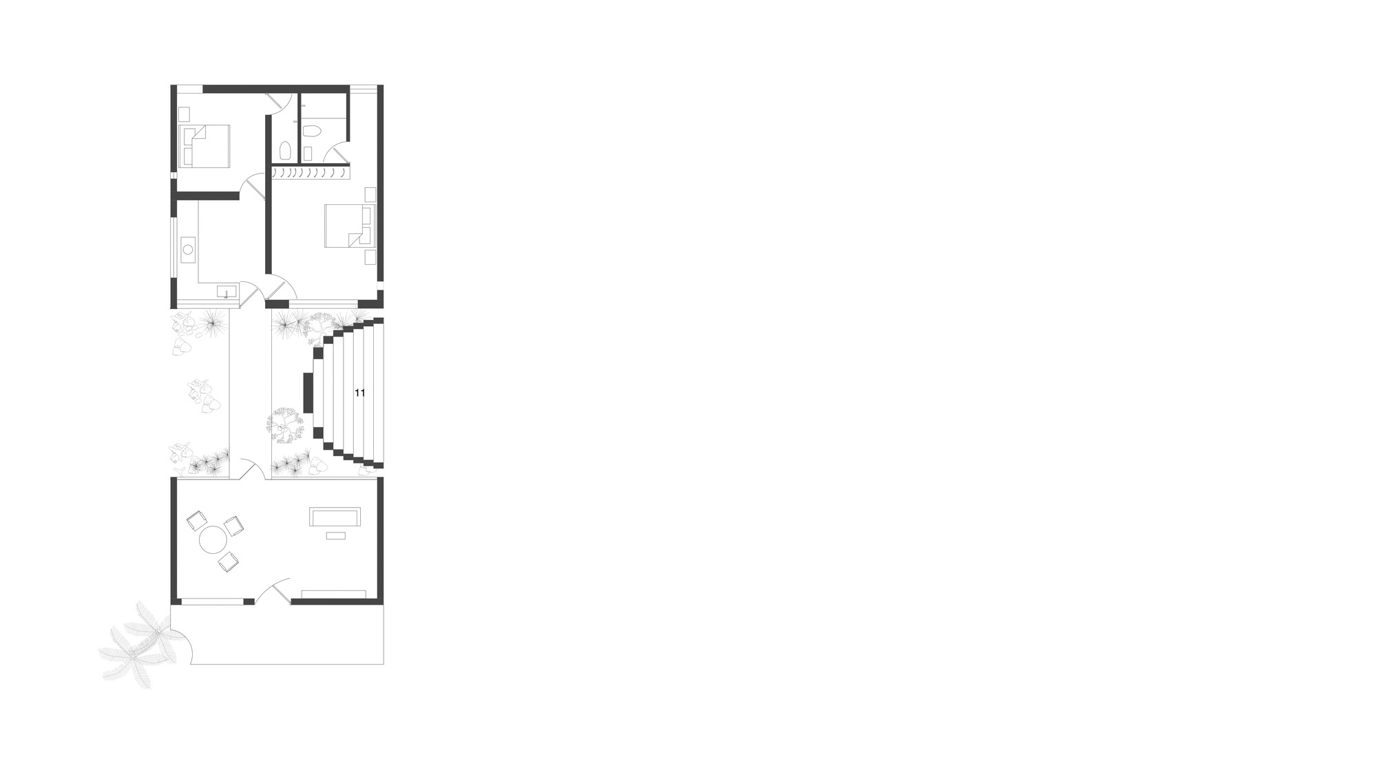 印度當代鄉土建築 Vaazh House住宅 Vy Architecture Studio 平面圖 Plan