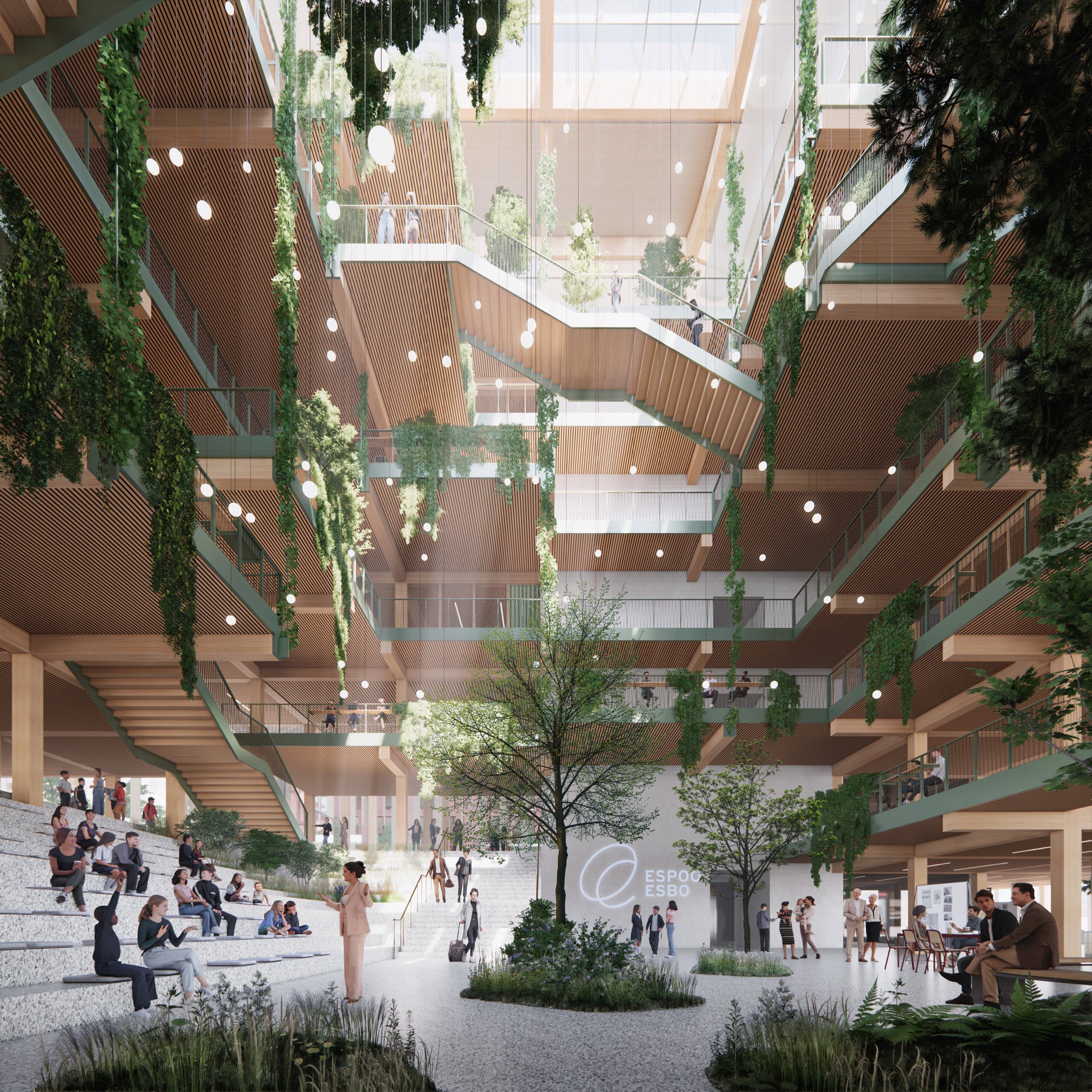 芬蘭市政廳木造 Espoon Keskus