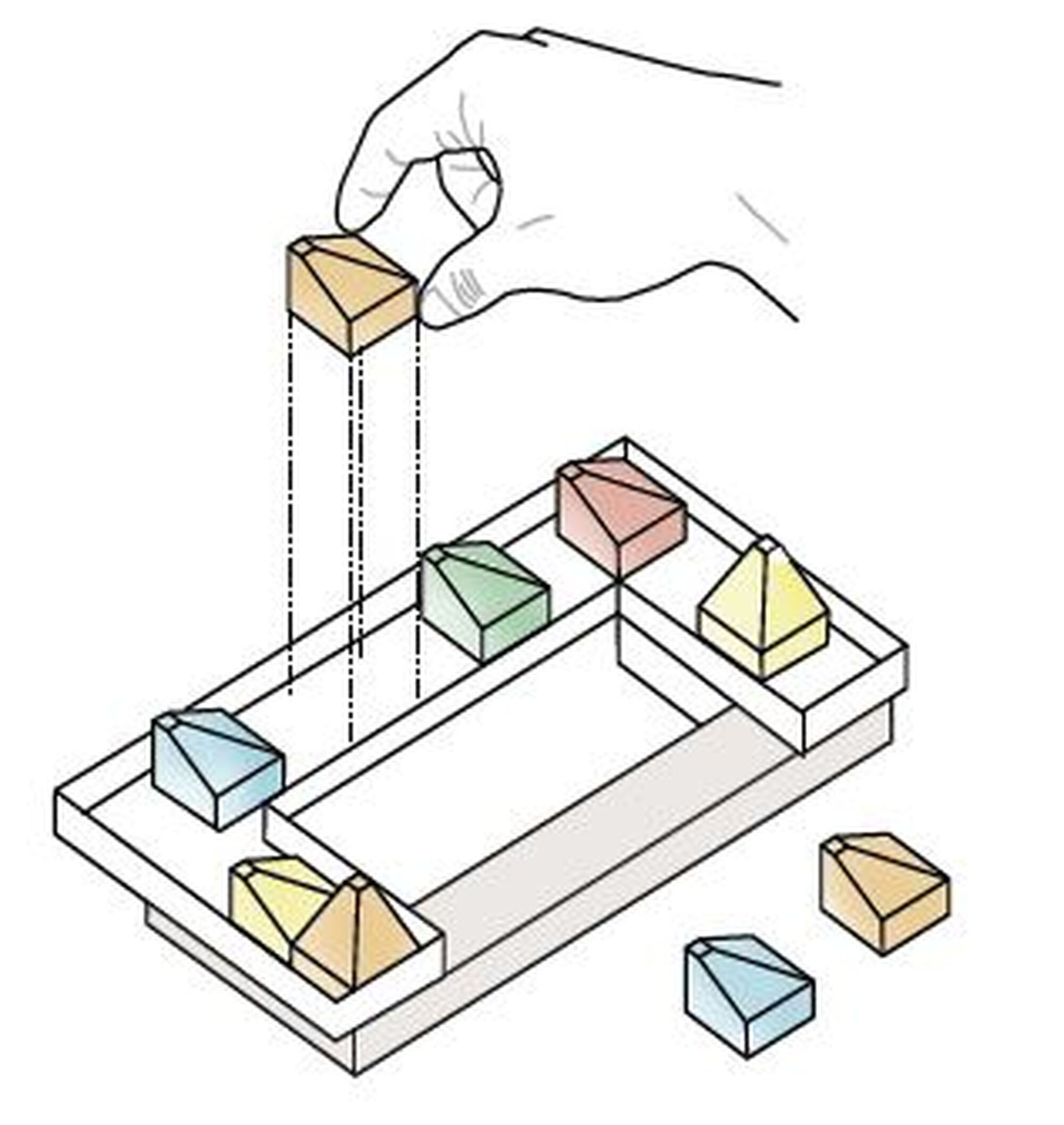 天窗錯落有致，在建築量體上勾勒出變化的輪廓，色彩計畫以藍色、黃色、紅色等高彩度的飽和色，與社區形成互視效果，使其成為社區中辨識度極高的地標