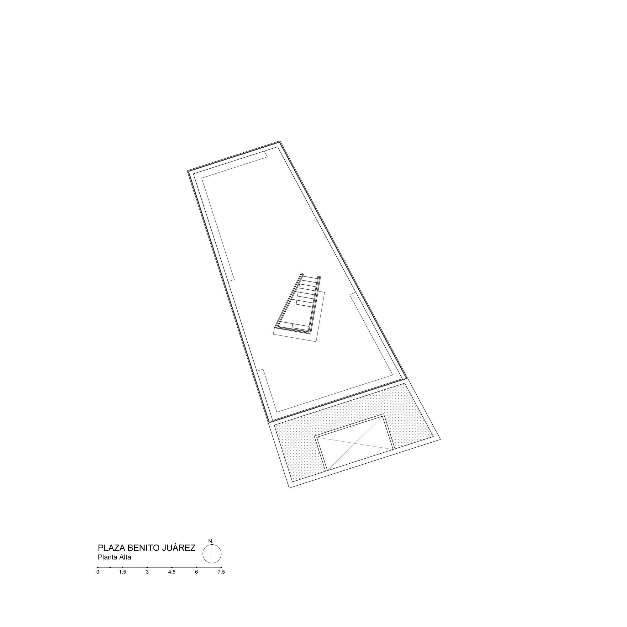 平面圖 Plan 墨西哥建築師Fernanda Canales為「Benito Juarez Square」廣場