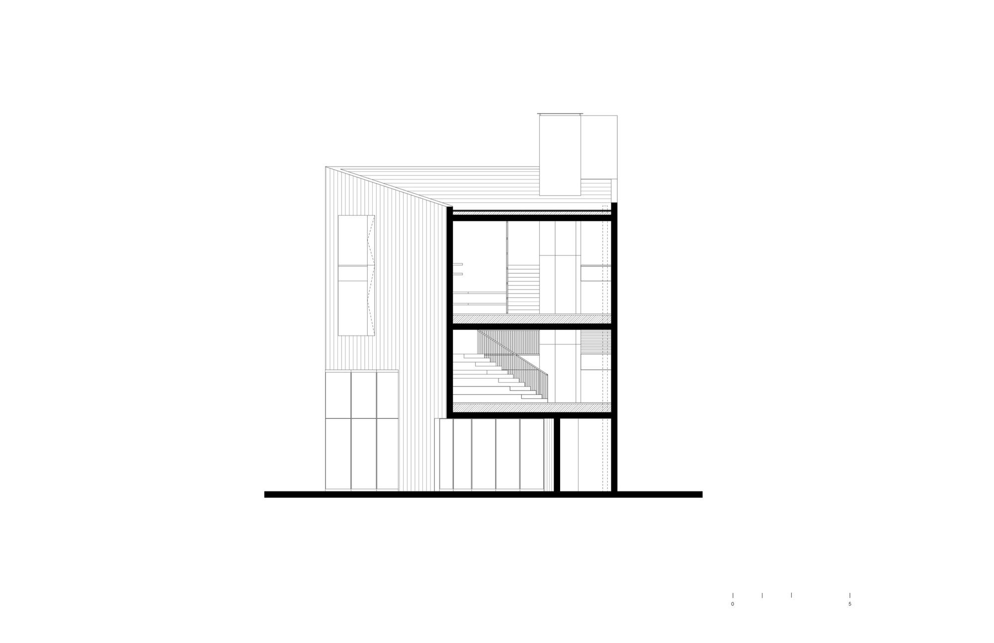 剖面圖 Section PILARES 墨西哥社區活動中心 WORKac Ignacio Urquiza Mexico City community centre