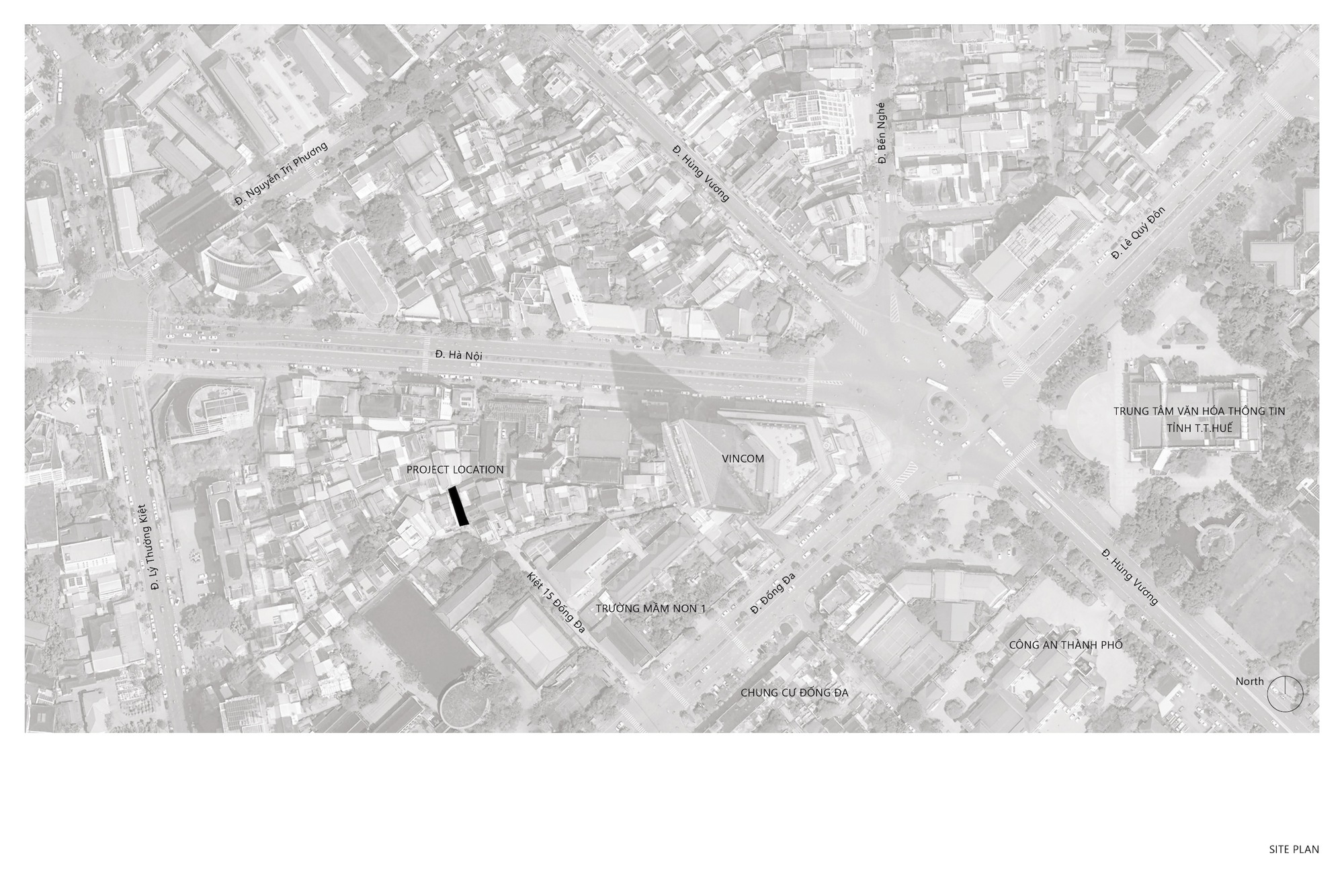 基地平面圖 Site Plan 越南順化鐵皮屋咖啡館 Ton Corner Coffee Shop TON Architects