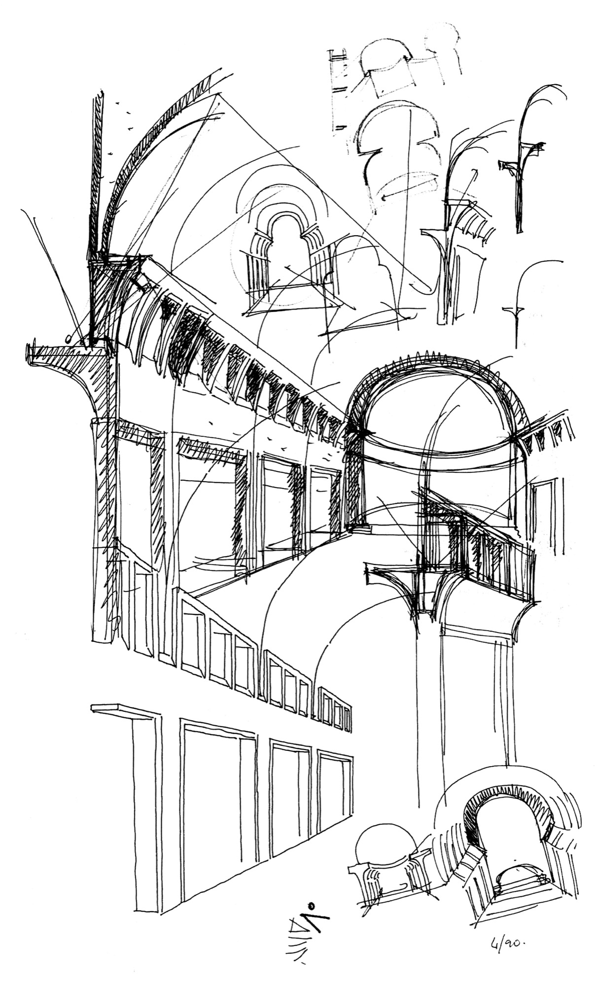Supreme Court Building in Jerusalem Ada Karmi-Melamede Architects Ram Karmi 建築師手繪稿 Sketch