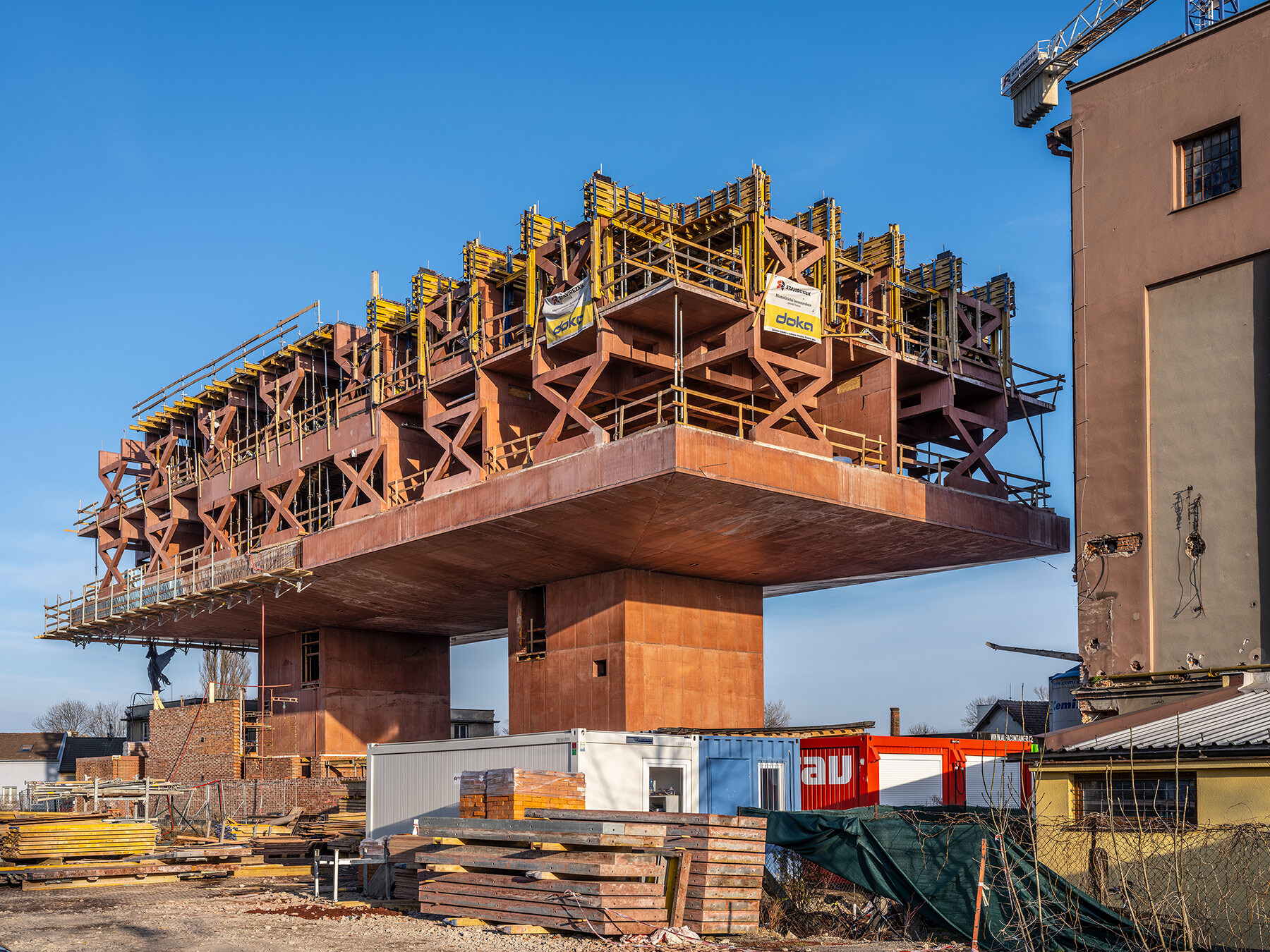 捷克建築 GAMPA and Sféra with Public Spaces of Automatic Mills Winternitzovy automatické Mlýny 施工相片