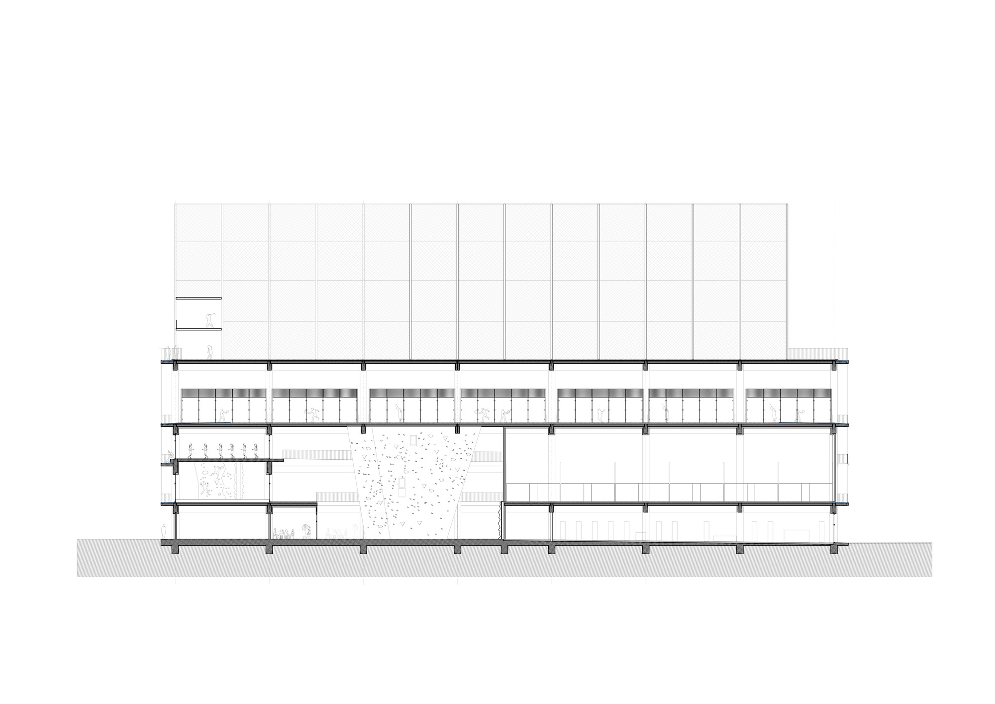 ˋ法國運動中心 Bordeaux Brazza UCPA Sport Station 剖面圖 Section