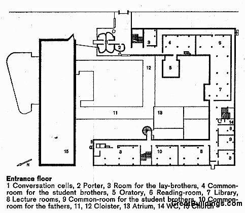 柯比意（Le Corbusier） 法國里昂 拉圖雷特修道院（The Convent of La Tourette）
