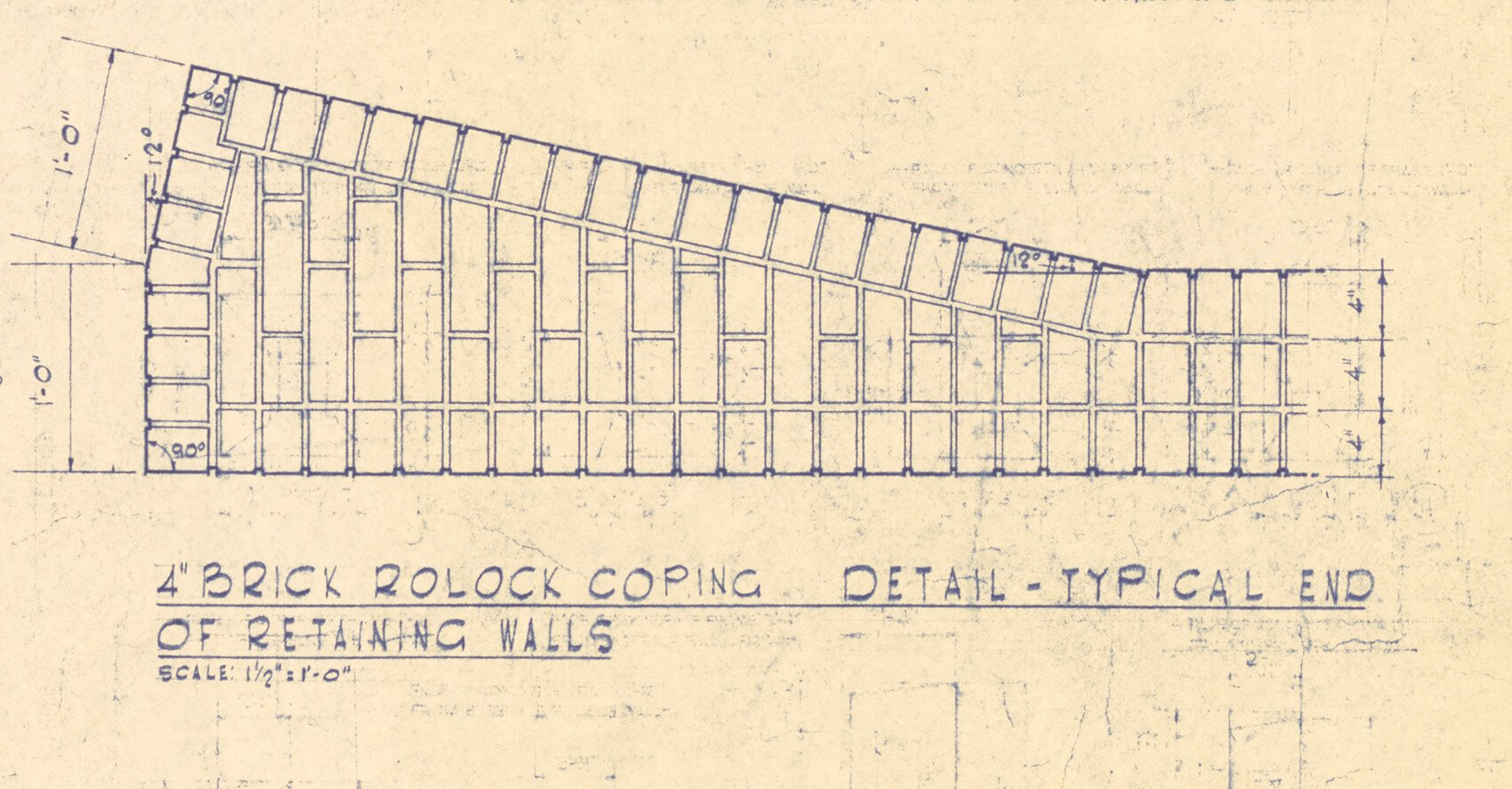 The show will feature rarely seen construction drawings of brick detailing by Fry and Welch. (Courtesy Yale Architecture Gallery)