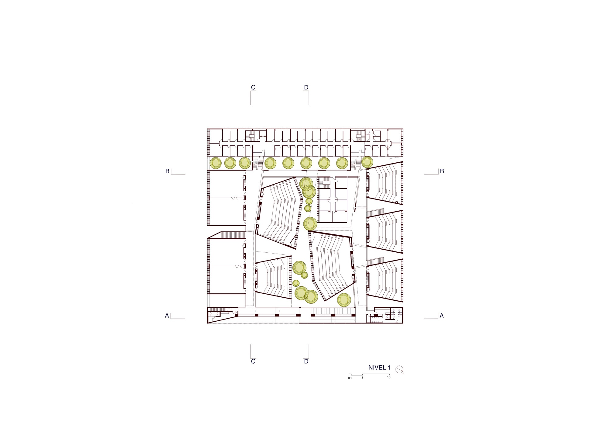 平面圖 Plan 秘魯建築 Peru 大學 UDEP Lecture Building  BARCLAY CROUSSE Architecture 