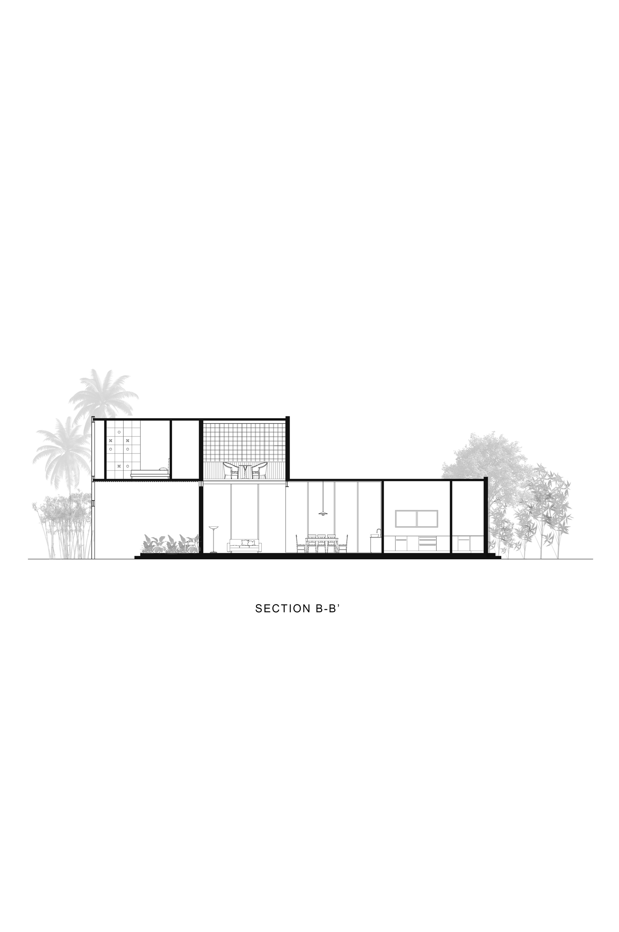 Indian House XO 3dor Concepts Steel Frame 鋼構 剖面圖 Section 印度住宅