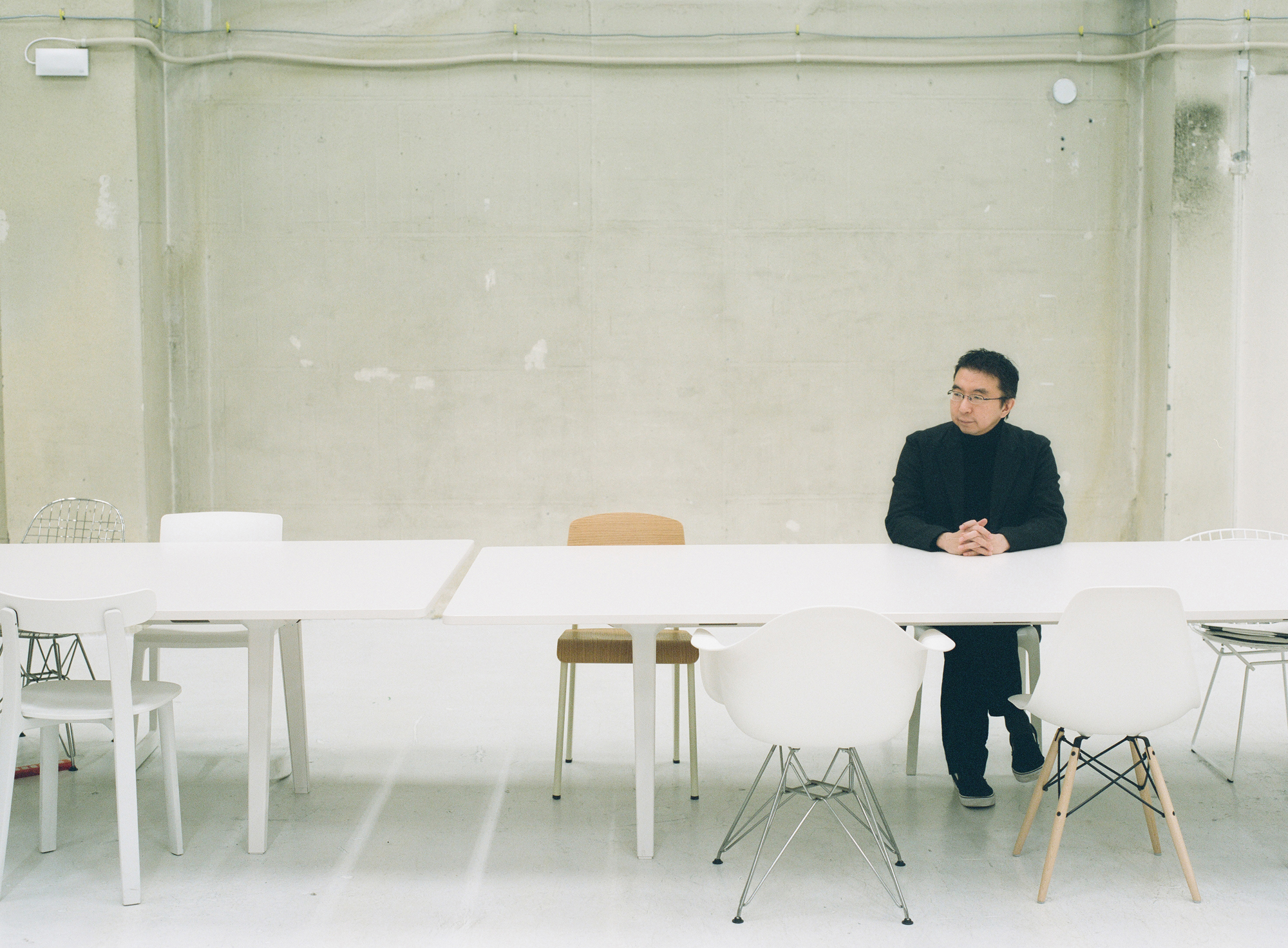 Architect Sou Fujimoto photographed in his studio in Etchujima, Tokyo for his role as a judge at the Wallpaper* Design Awards 2022
(Image credit: Kyohei Hattori)