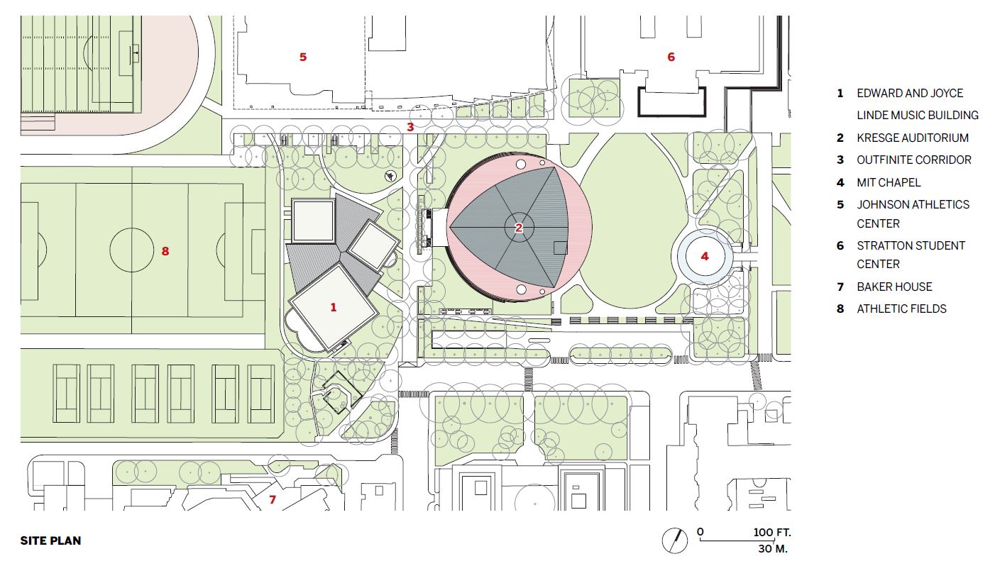 平面圖 Plan Edward and Joyce Linde Music Building.