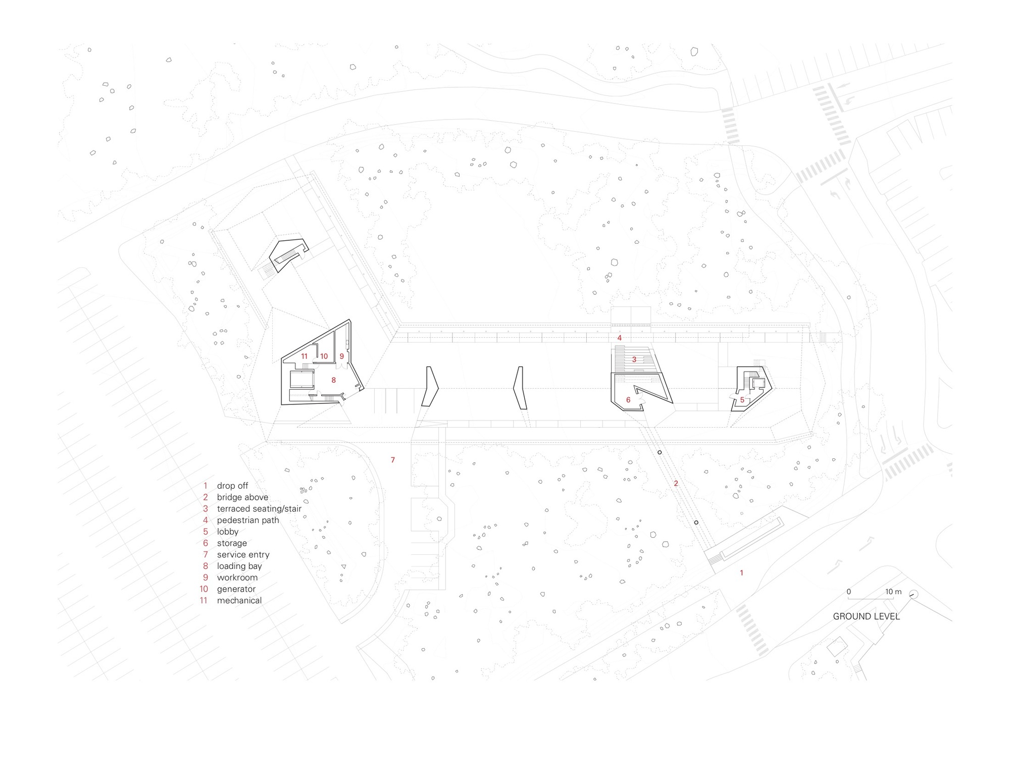 基地平面圖 Site Plan Patkau Architects 加拿大奧登美術館 Audain Art Museum