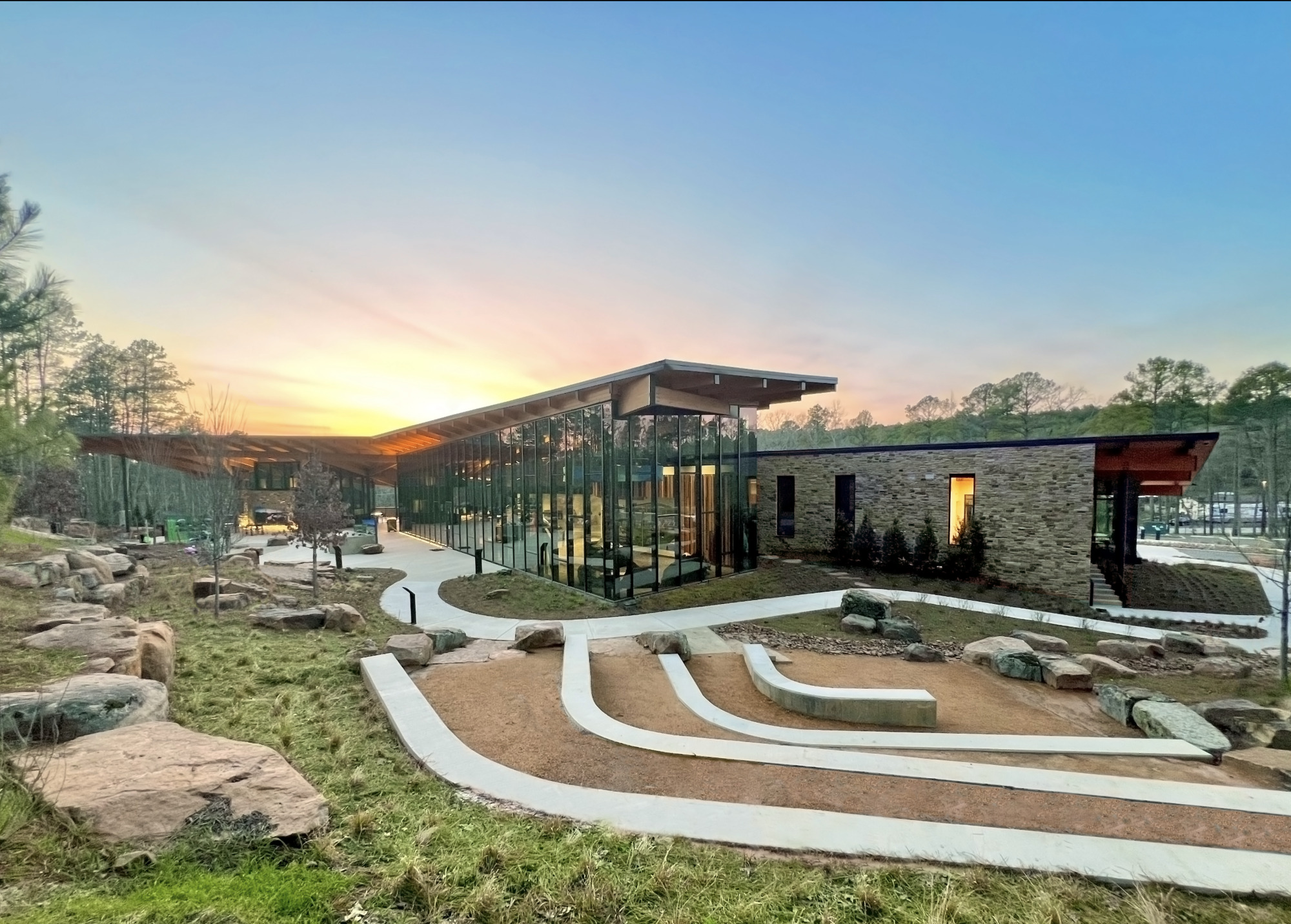 美國阿肯色州遊客中心 Pinnacle Mountain State Park Visitor Center Polk Stanley Wilcox Architects