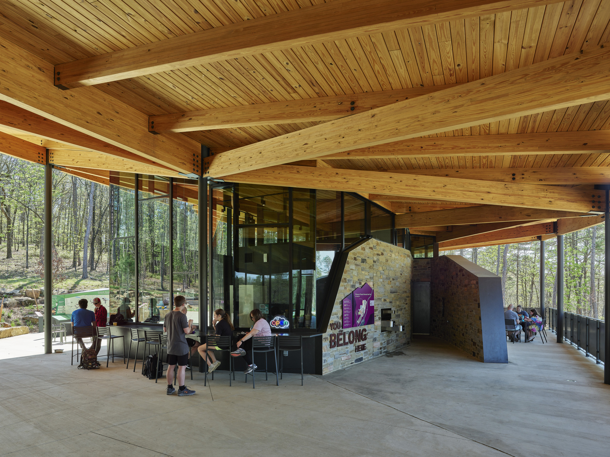 美國阿肯色州遊客中心 Pinnacle Mountain State Park Visitor Center Polk Stanley Wilcox Architects