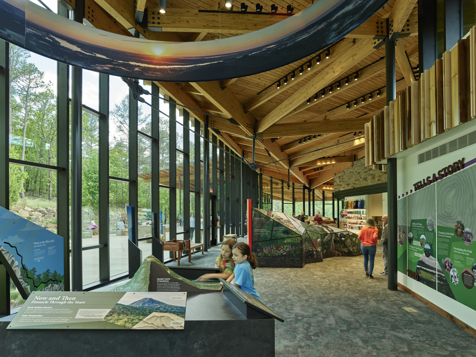 美國阿肯色州遊客中心 Pinnacle Mountain State Park Visitor Center Polk Stanley Wilcox Architects
