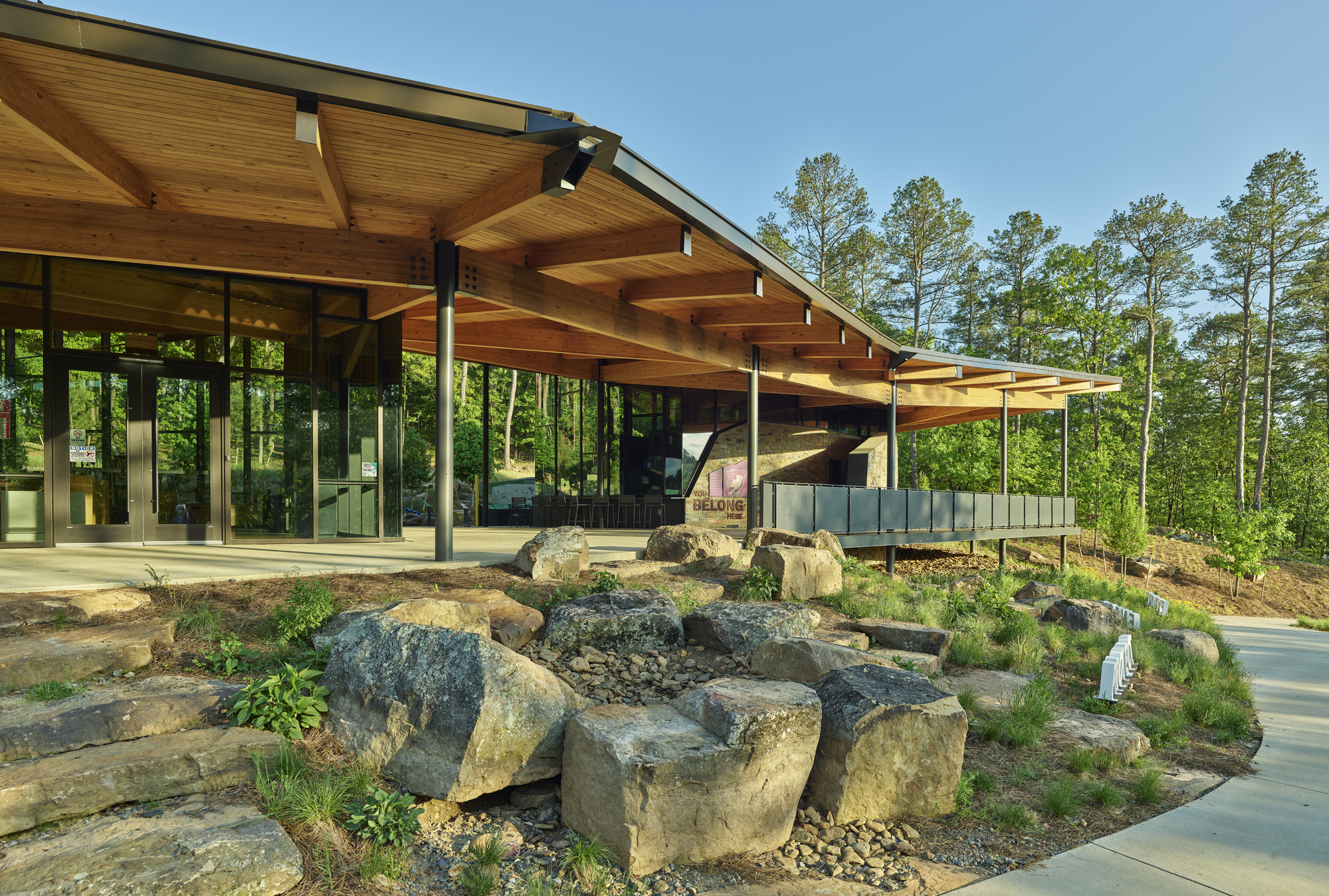美國阿肯色州遊客中心 Pinnacle Mountain State Park Visitor Center Polk Stanley Wilcox Architects