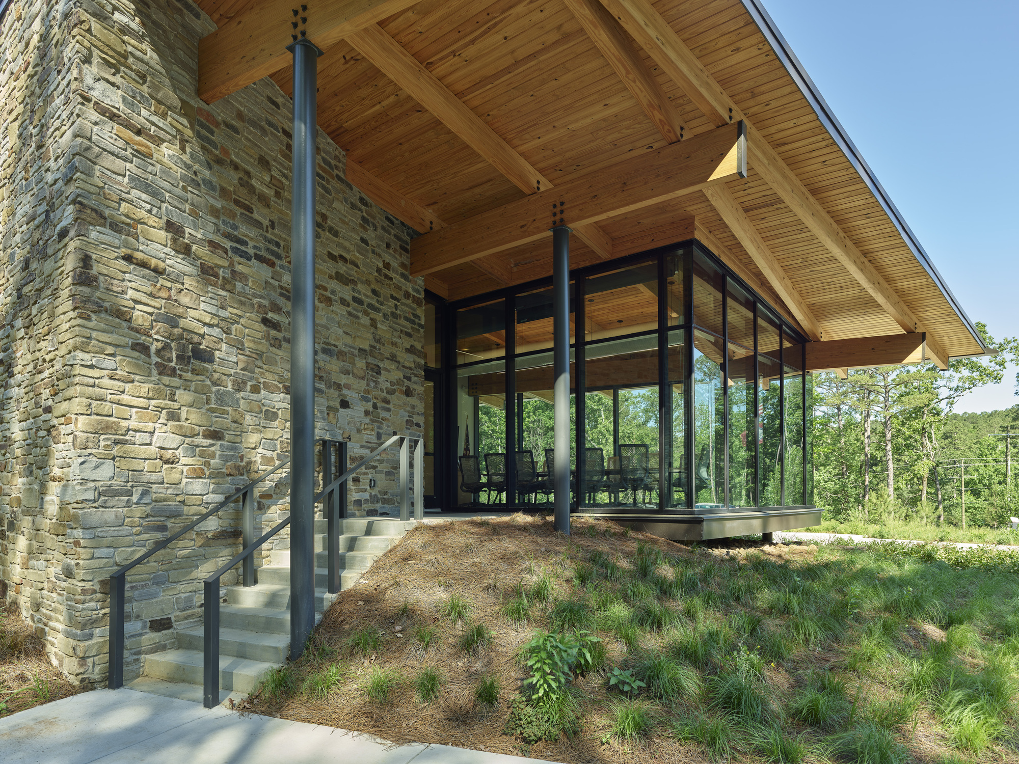 美國阿肯色州遊客中心 Pinnacle Mountain State Park Visitor Center Polk Stanley Wilcox Architects