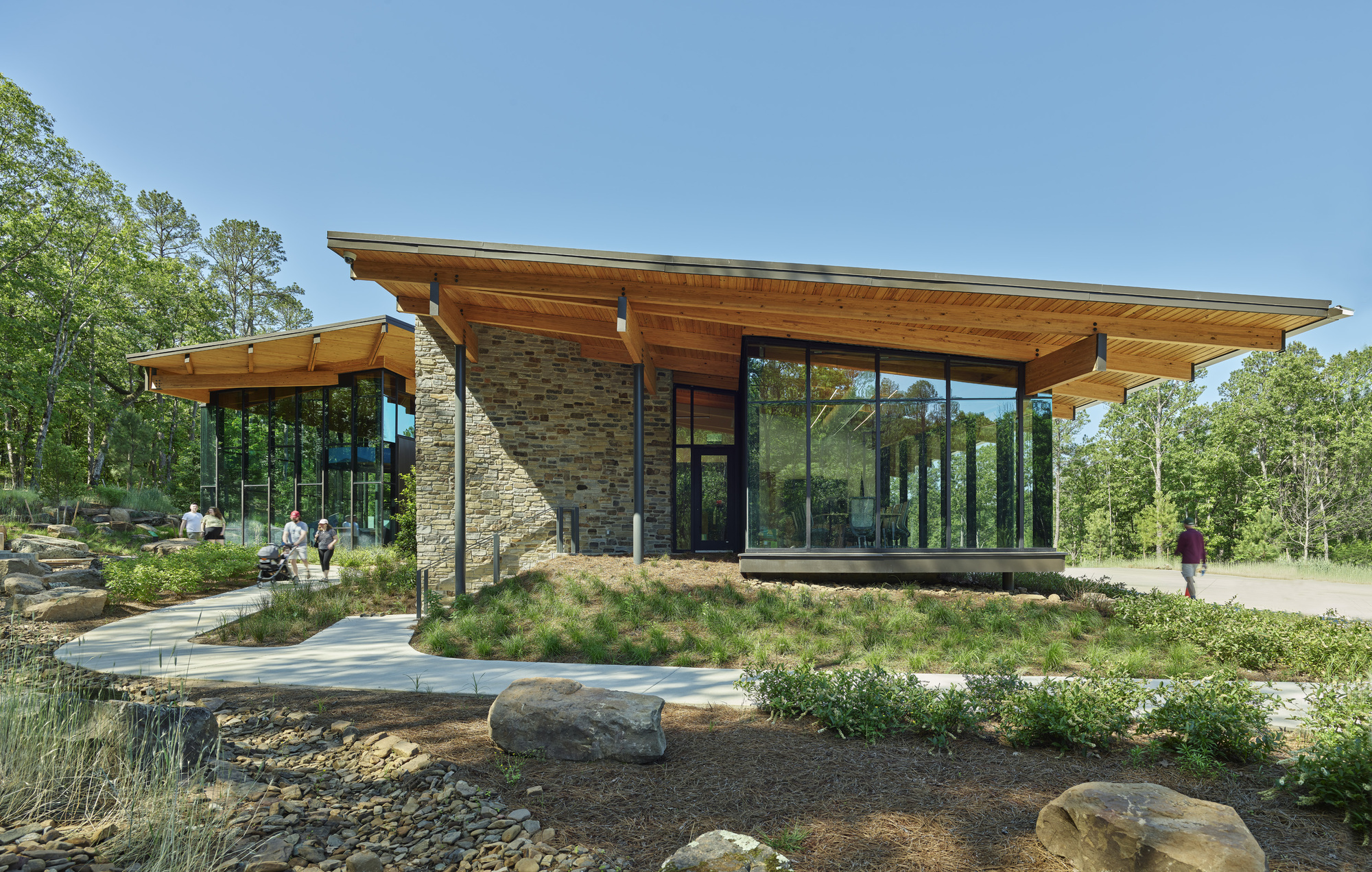 美國阿肯色州遊客中心 Pinnacle Mountain State Park Visitor Center Polk Stanley Wilcox Architects