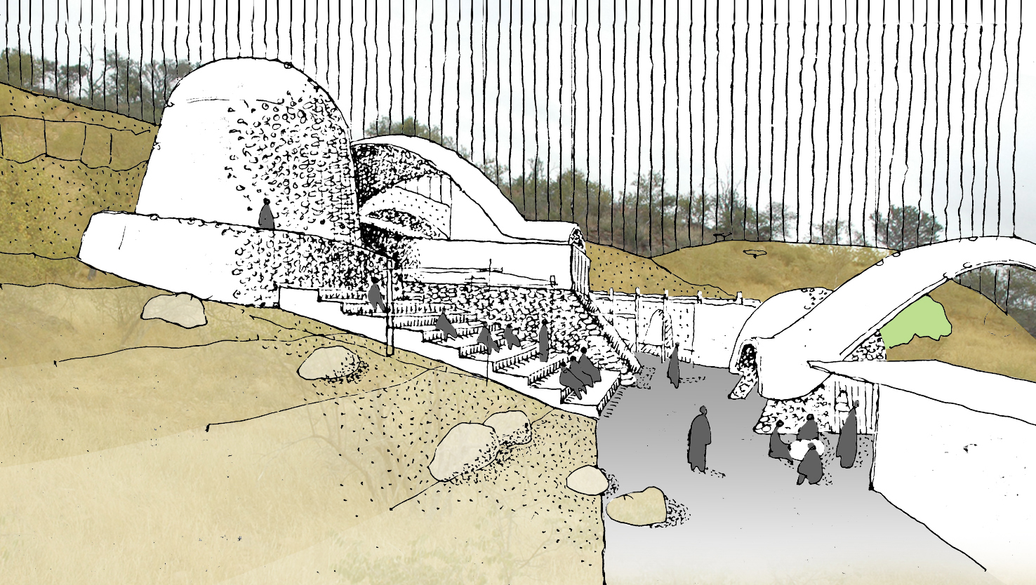 建築師手繪圖 Sketch Mapungubwe National Park 南非世界文化遺產 Mapungubwe Interpretation Centre 馬蓬古布韋遺址解說中心 Peter Rich