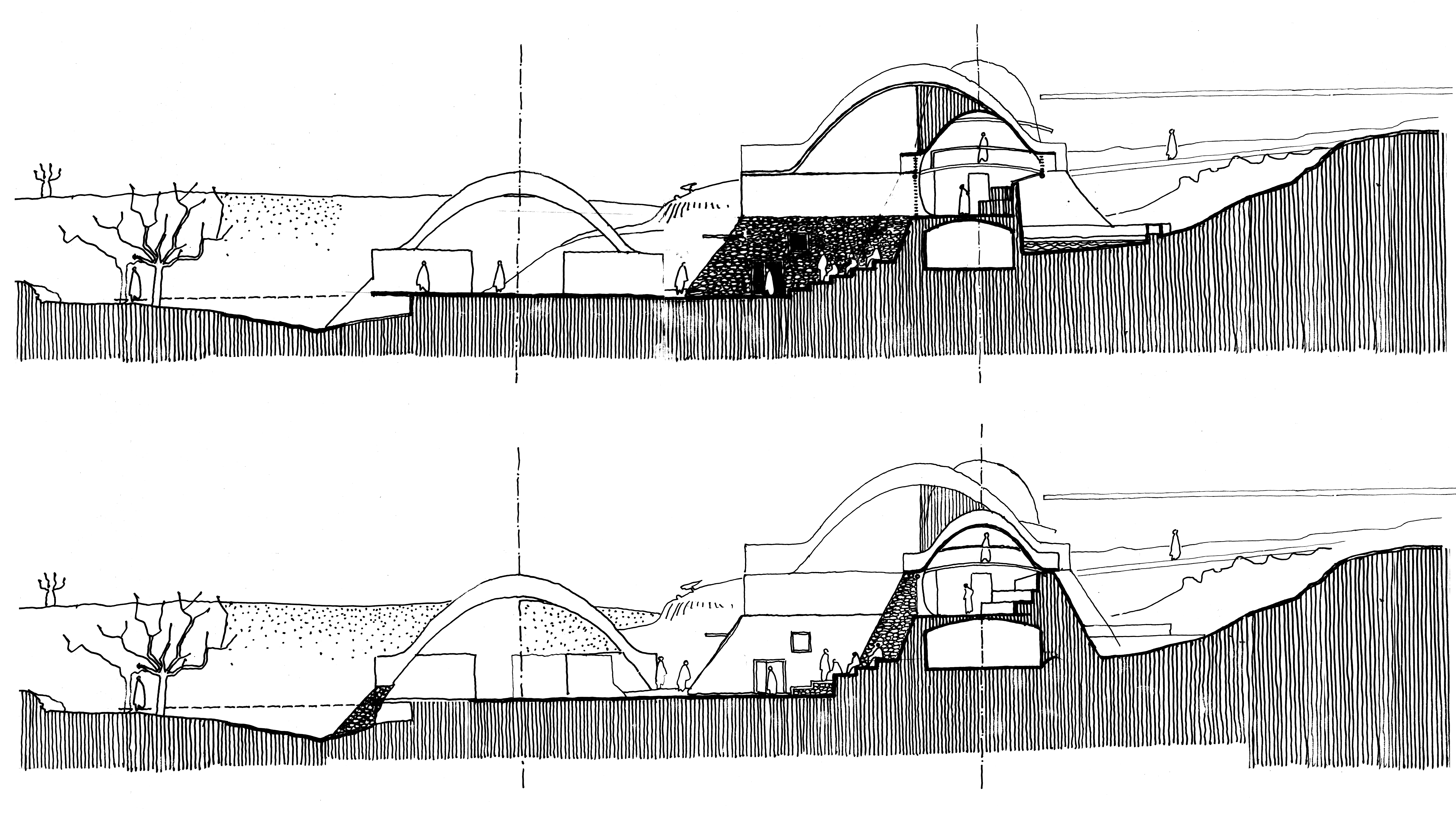 手繪剖面圖 Section Mapungubwe National Park 南非世界文化遺產 Mapungubwe Interpretation Centre 馬蓬古布韋遺址解說中心 Peter Rich