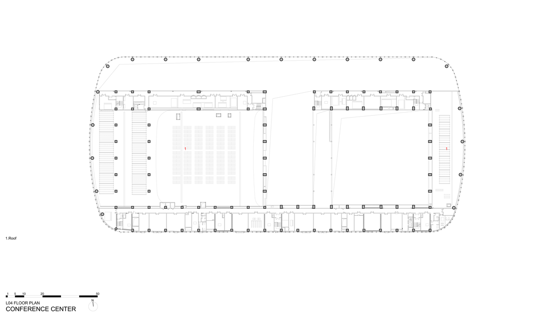 Zaha Hadid Architects 北京首都國際會展中心 Capital International Exhibition and Convention Centre 會議中心四層平面圖 Plan 