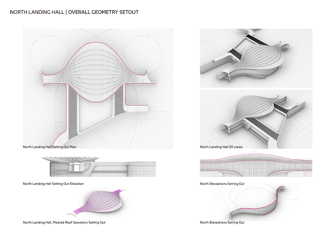 Zaha Hadid Architects 北京首都國際會展中心 Capital International Exhibition and Convention Centre 北登錄廳設計示意圖 