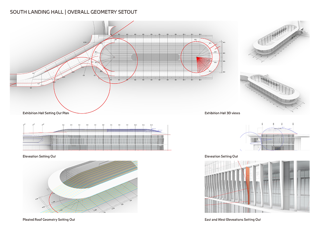 Zaha Hadid Architects 北京首都國際會展中心 Capital International Exhibition and Convention Centre 南登錄廳設計示意圖 