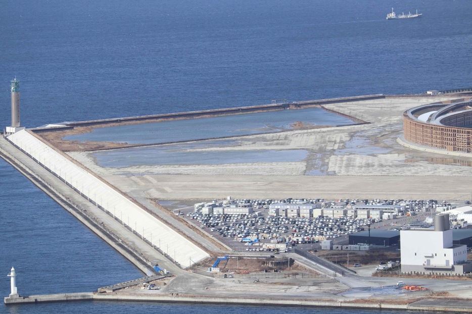 ［写真］ウォータープラザ&つながりの海への注水は2月下旬完了の見込み