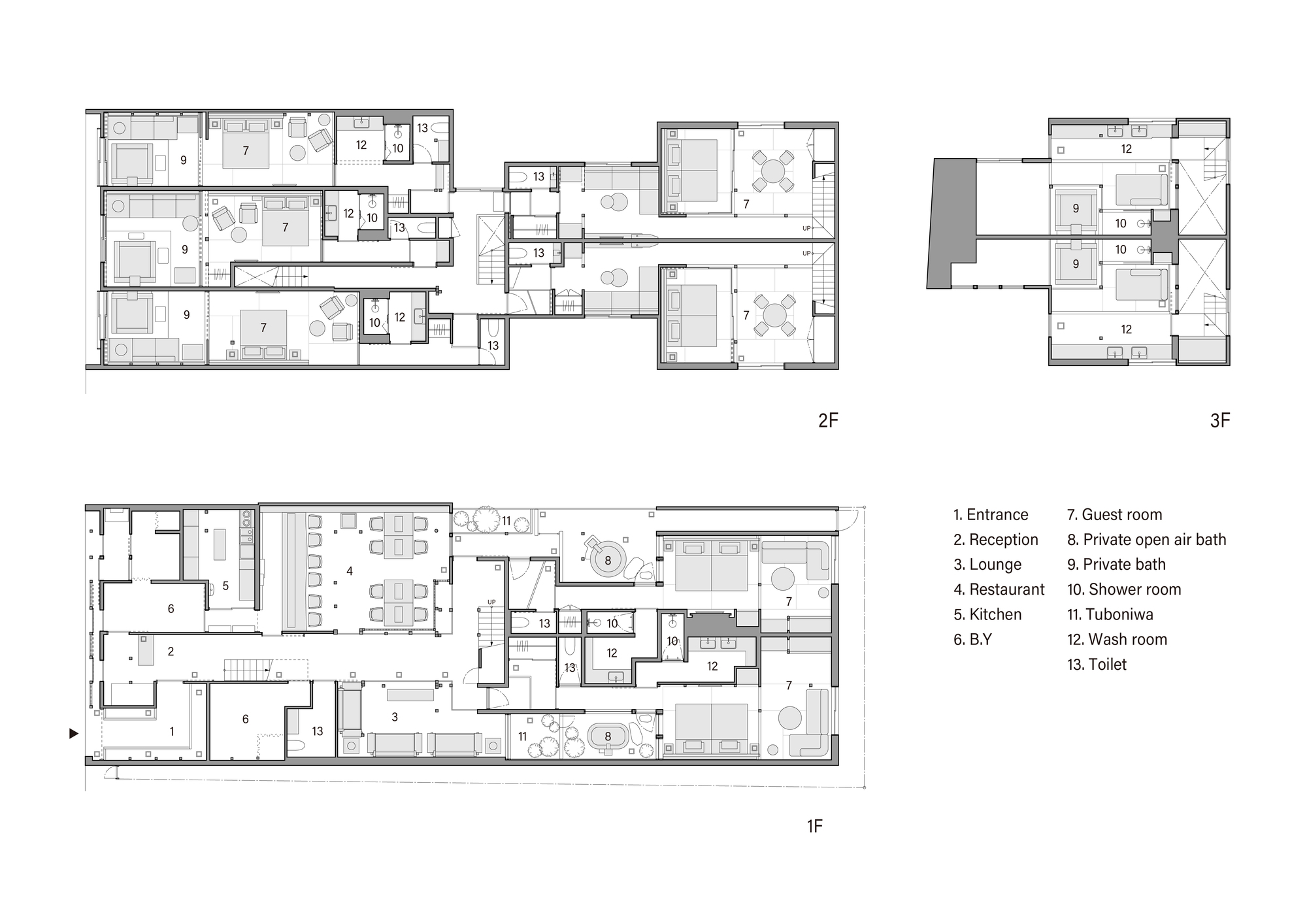 平面圖 Plan Nazuna Kyoto Higashihonganji 京都 旅館 東本願寺 STUDIO ALUC