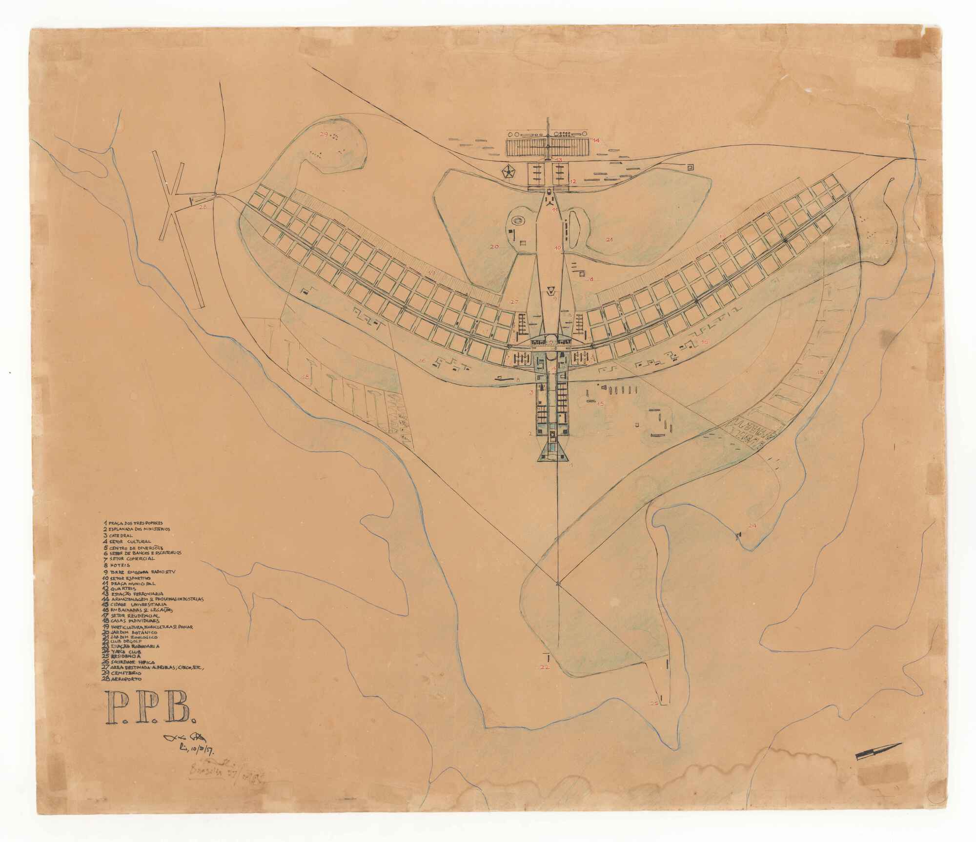 Plano Piloto de Brasília. Image © Acervo Casa da Arquitectura