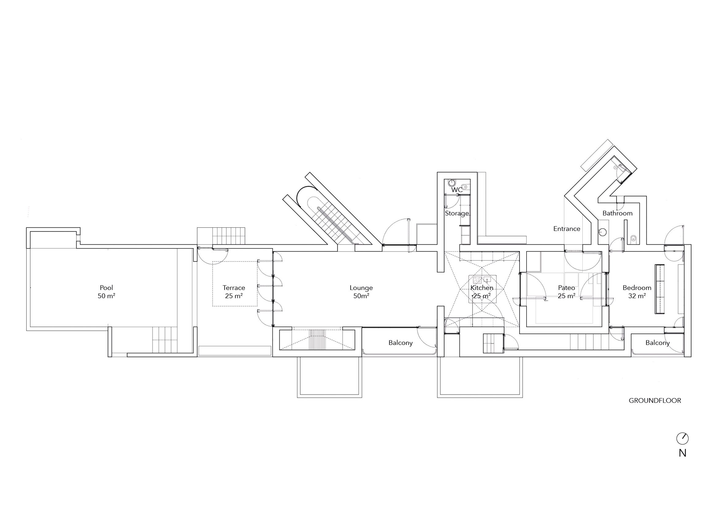 葡萄牙粗獷主義住宅 混凝土 Pedro Domingos Arquitectos used exposed, board-marked concrete to create this brutalist home in Portugal
