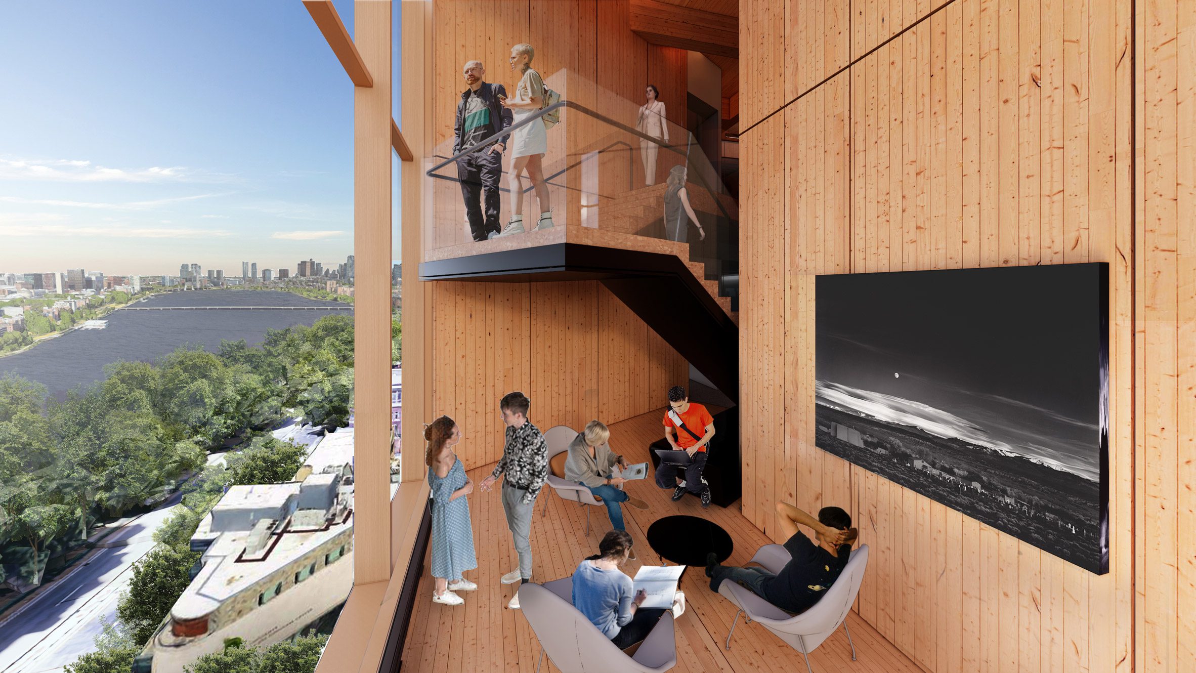 Diller Scofidio + Renfro DS+R 波士頓大學Boston University 美國東北 最高 木結構建築  全球研究學院 Pardee School for Global Studies