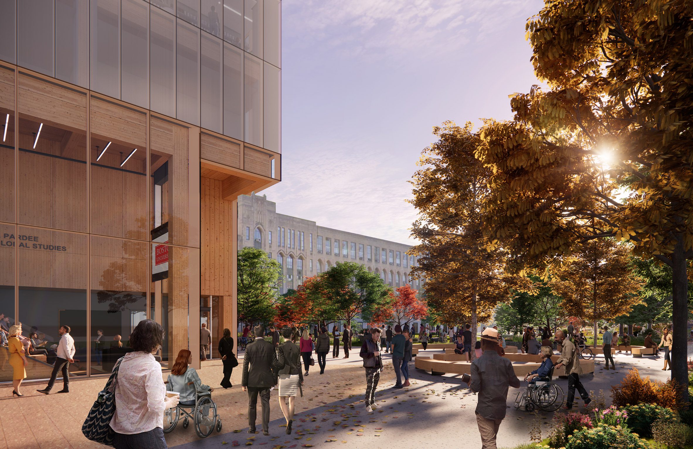 Diller Scofidio + Renfro DS+R 波士頓大學Boston University 美國東北 最高 木結構建築  全球研究學院 Pardee School for Global Studies