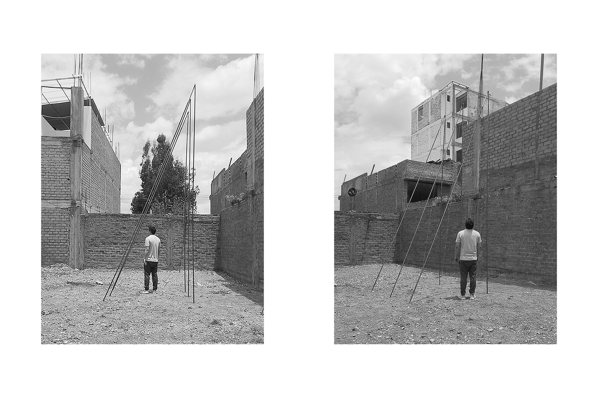 Peru Horizon Pavilion Eletres Studio 秘魯鋼構空間裝置 先在秘魯當地進行一比一尺寸的模組測試(mock-up)搭建