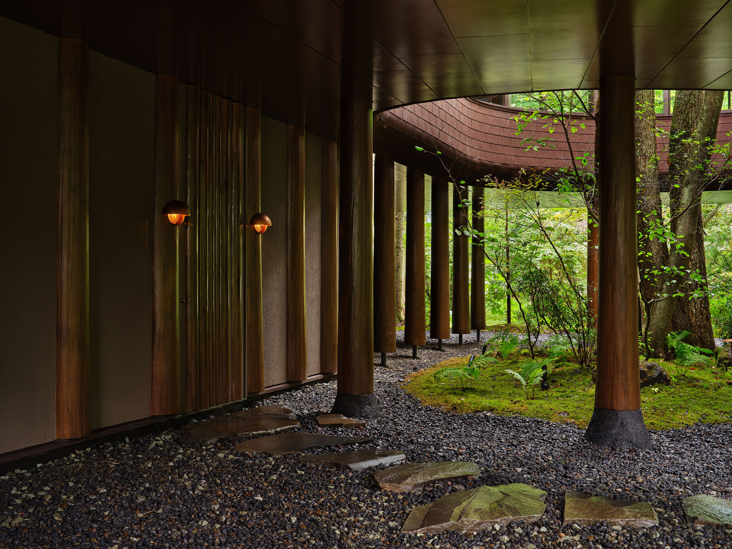 日本輕井澤私人住宅 and to 木造屋 Grove Strolling Corridor 