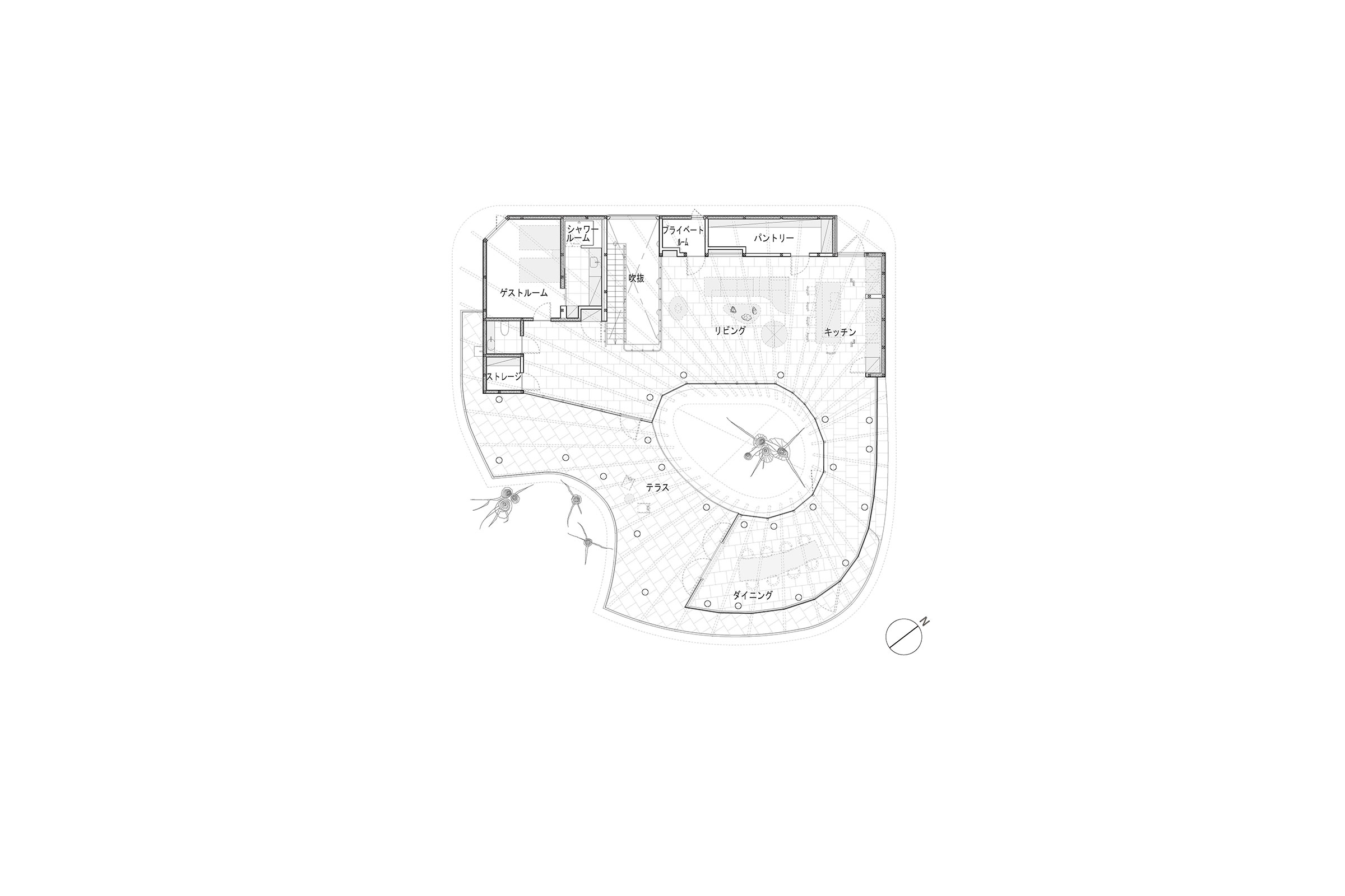日本輕井澤私人住宅 and to 木造屋 Grove Strolling Corridor 