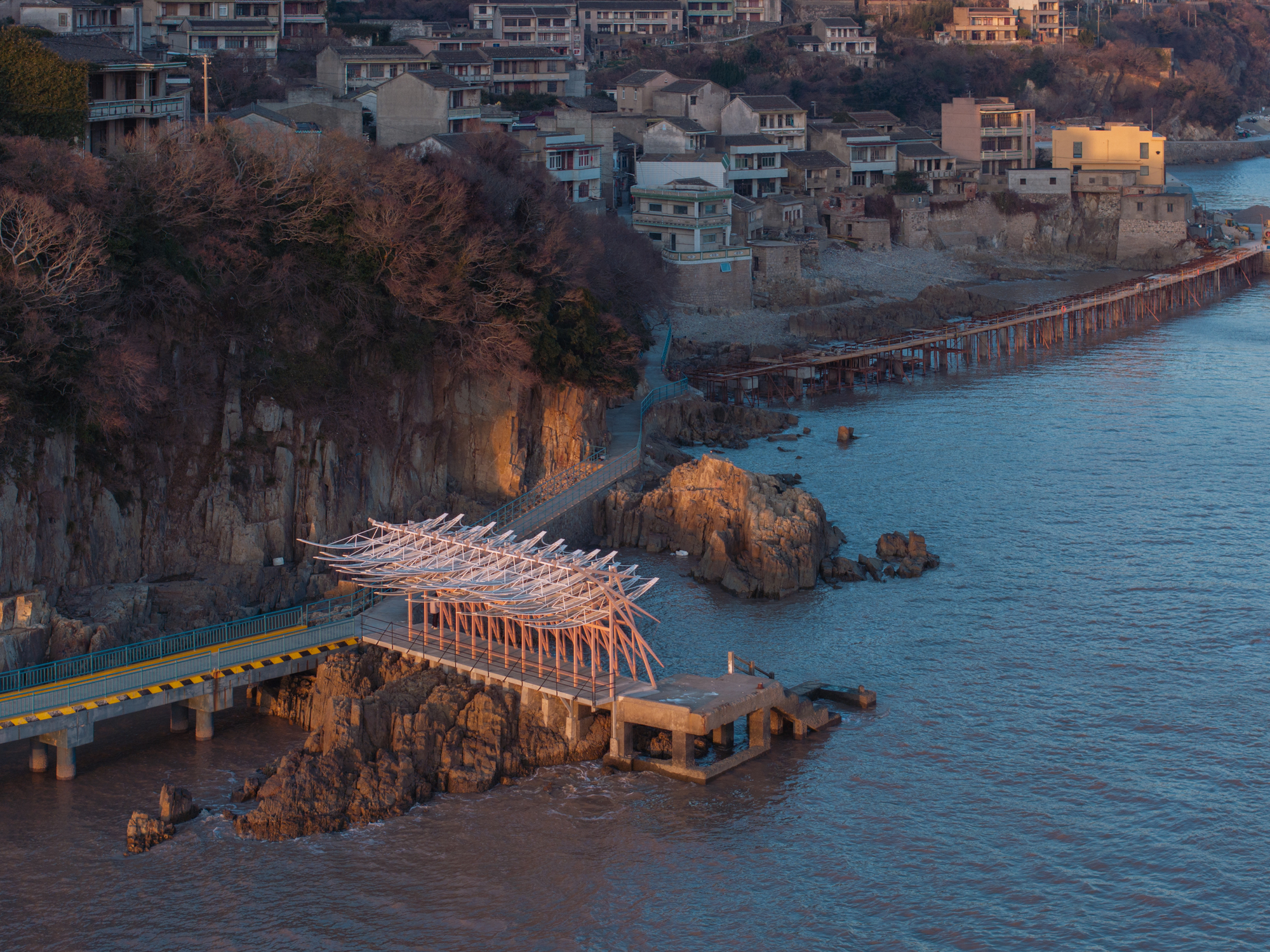 舟山柴山島海邊長亭  木造 空間裝置藝術 GN棲城設計