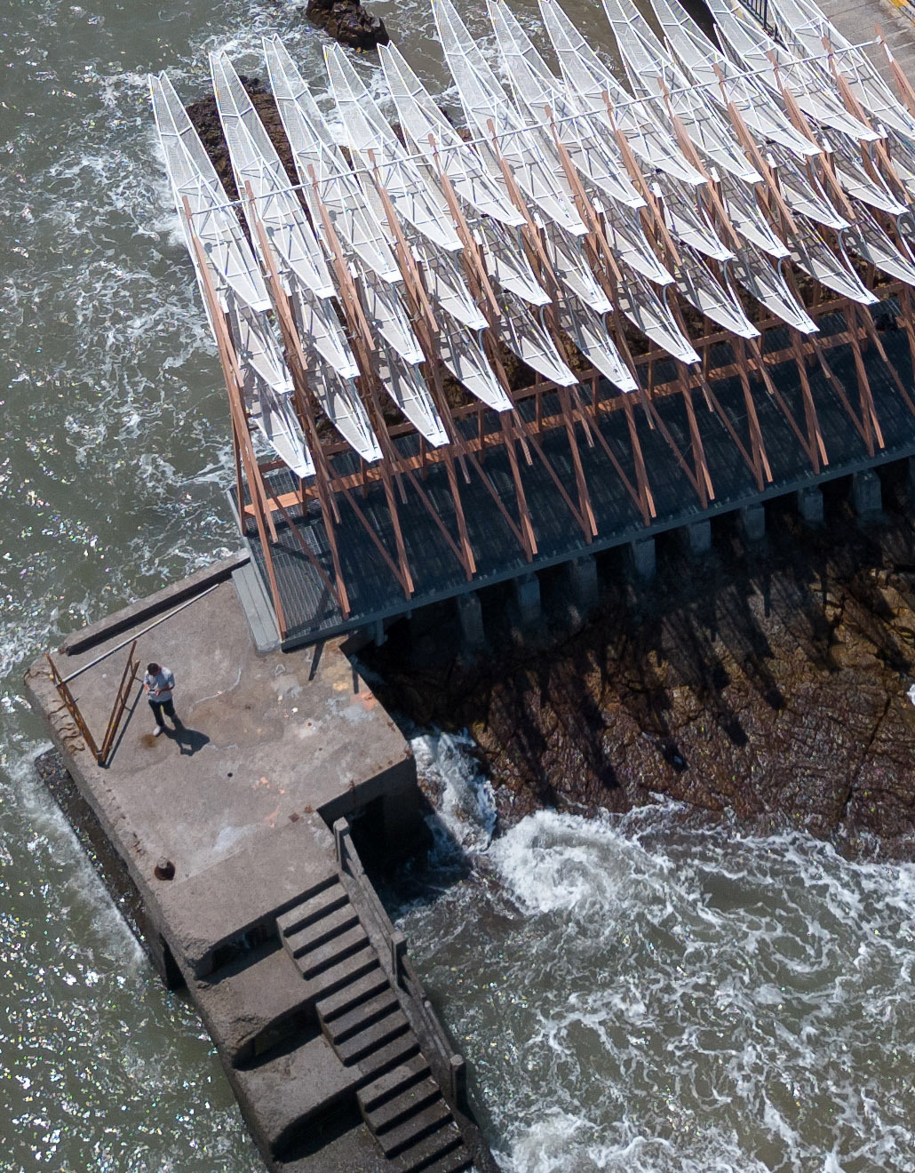 舟山柴山島海邊長亭  木造 空間裝置藝術 GN棲城設計