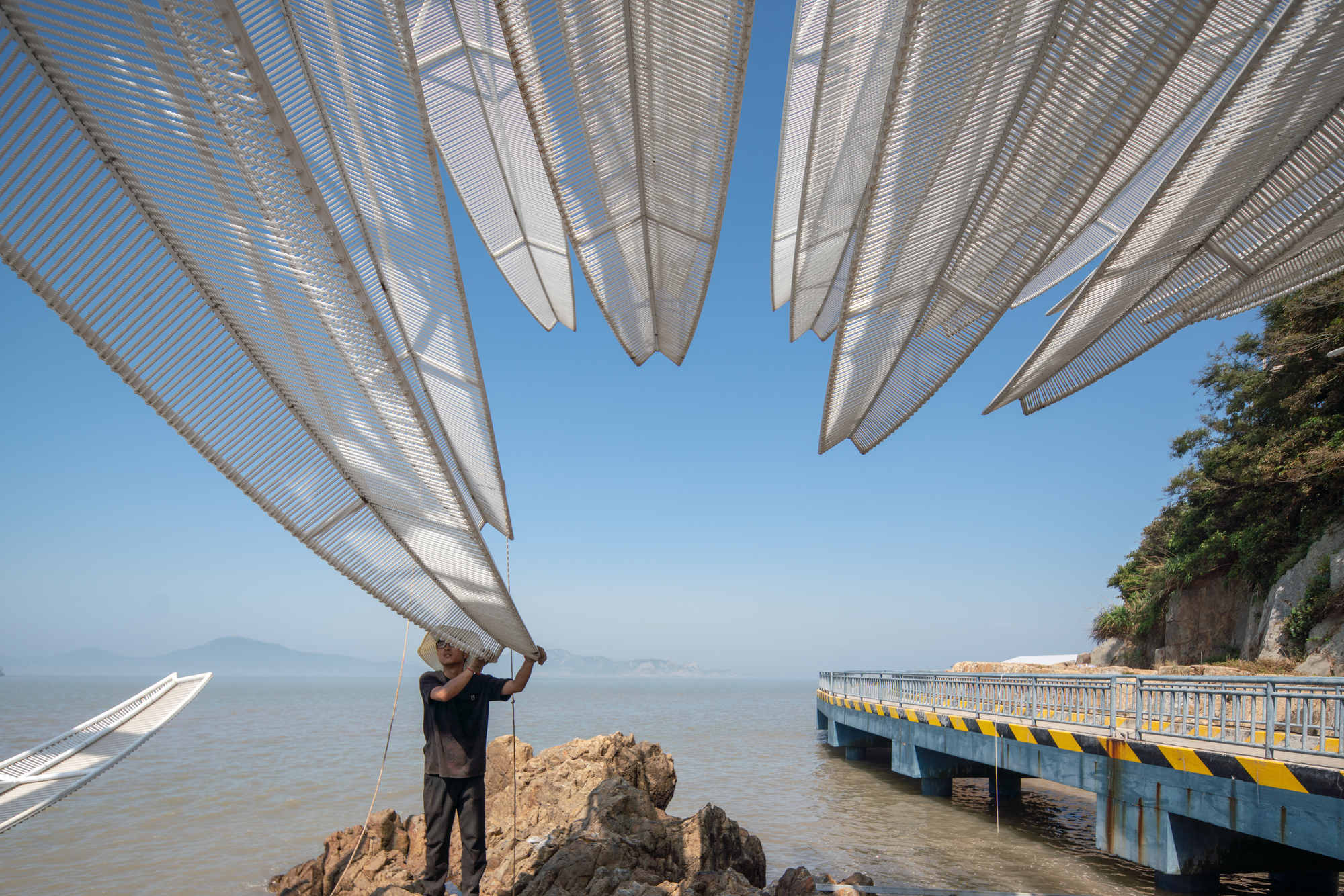 舟山柴山島海邊長亭  木造 空間裝置藝術 GN棲城設計