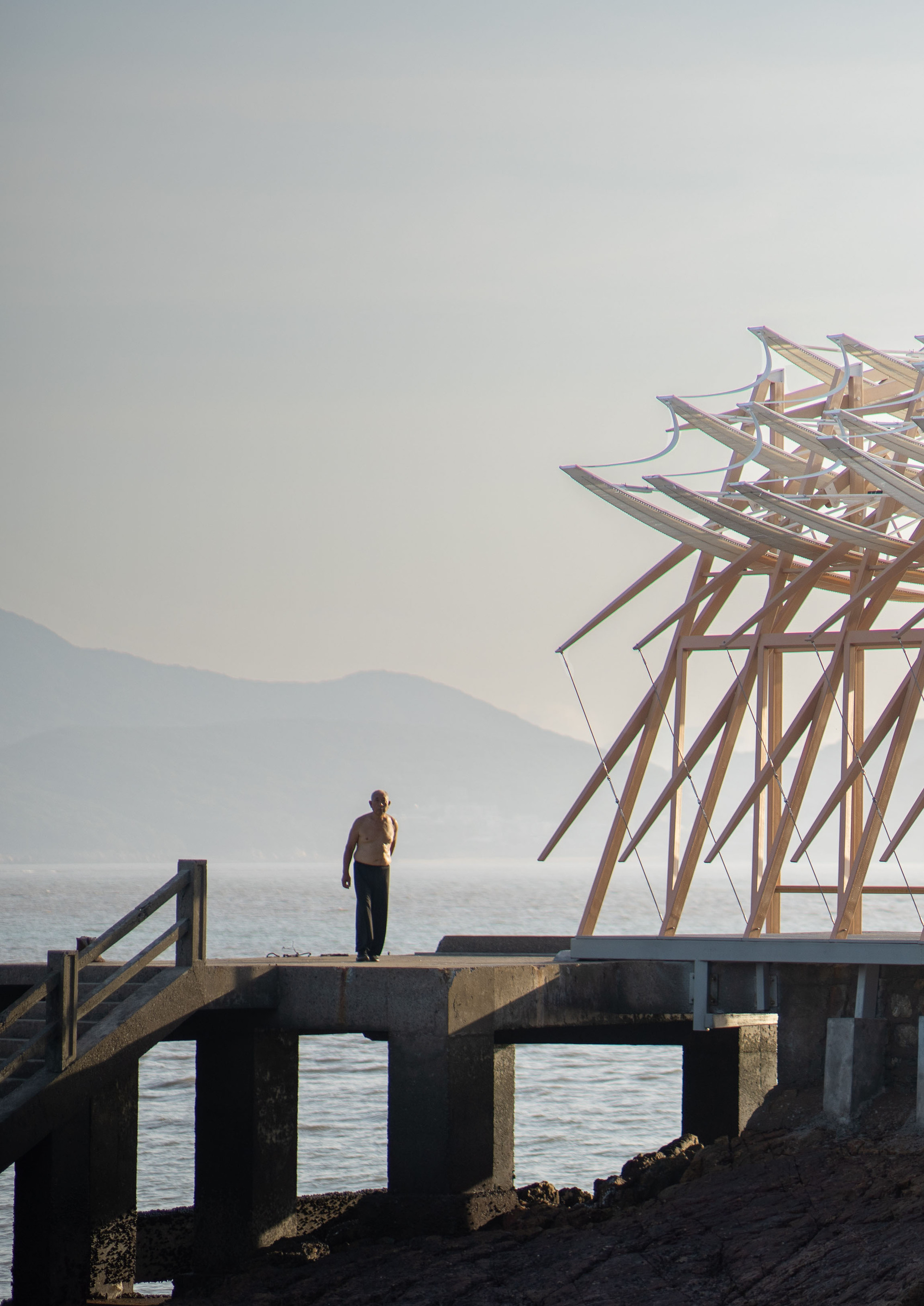 舟山柴山島海邊長亭  木造 空間裝置藝術 GN棲城設計