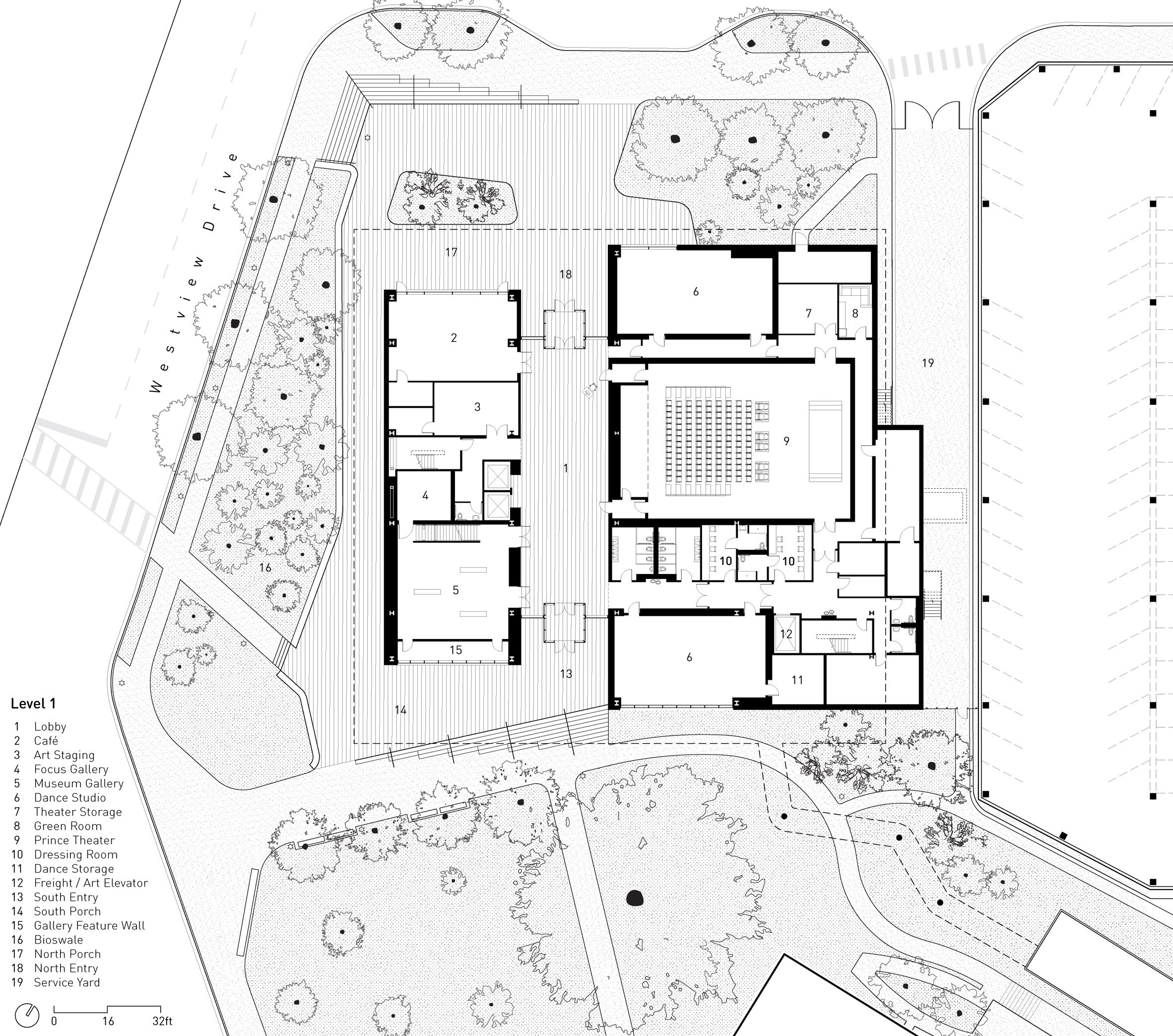 一層平面圖 Level 1 Plan
