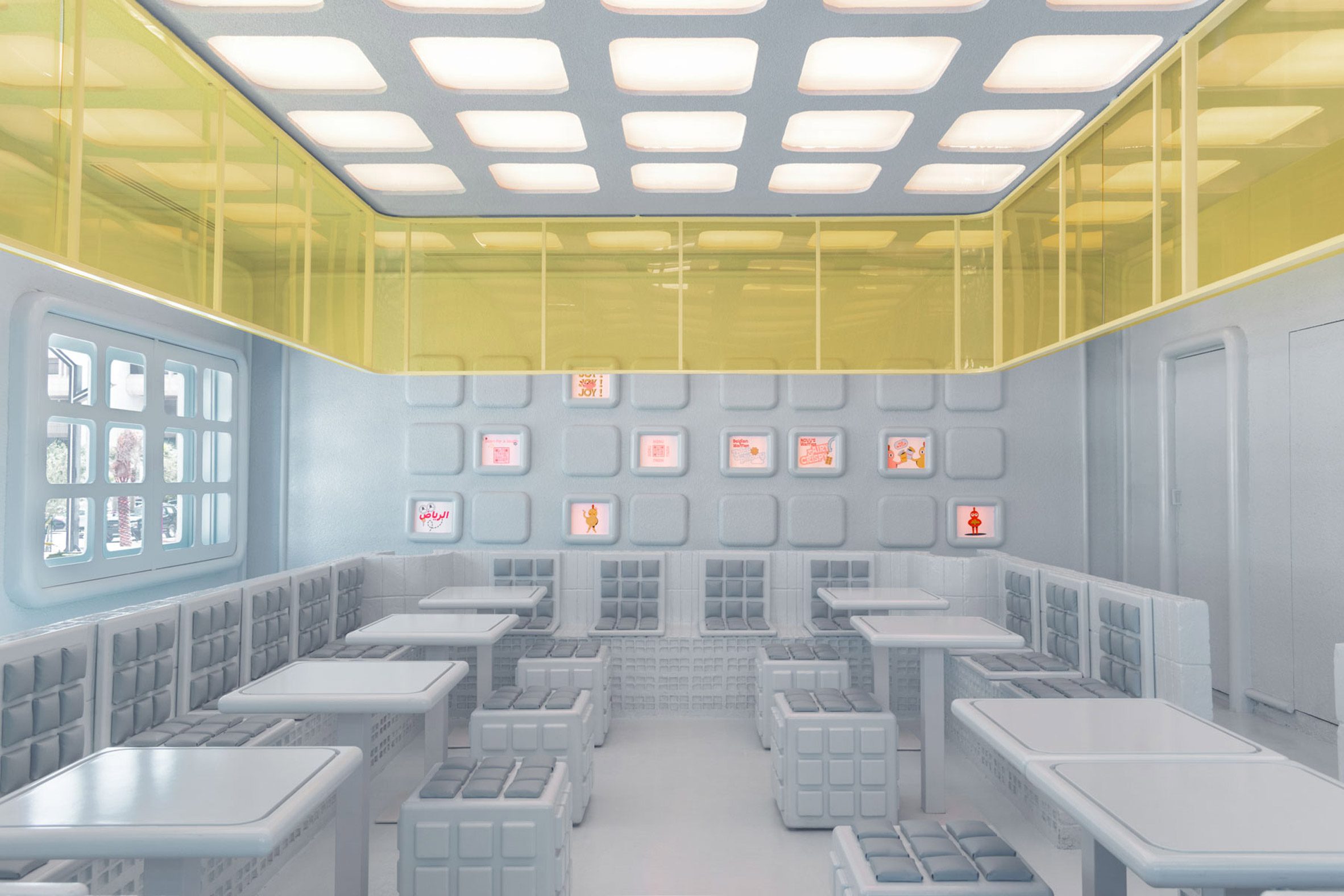 Masquespacio 沙烏地阿拉伯首都利雅德 Novu Waffle 鬆餅餐廳室內設計