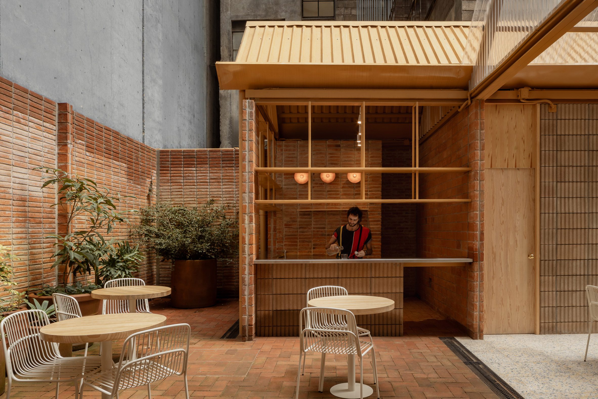 墨西哥城 庫奧特莫克區 Cuauhtémoc Oficina de Práctica Arquitectónica Plumbago 餐廳