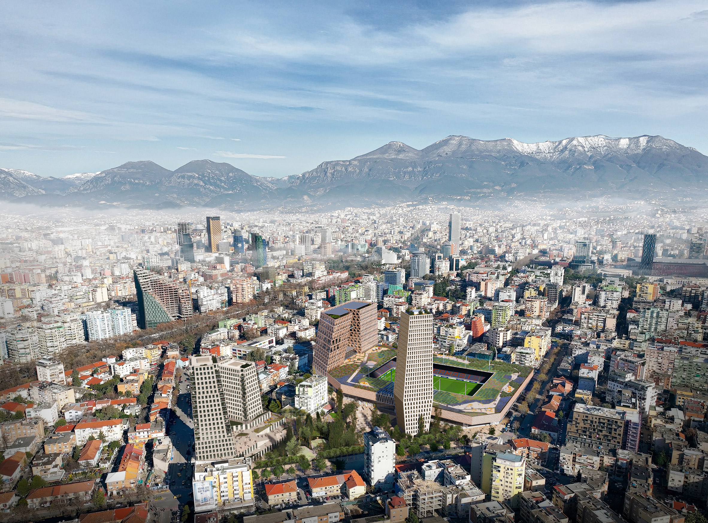OMA renovate Selman Stërmasi Stadium Tirana 荷蘭OMA揮灑創意改造地拉那，賽爾曼·斯特馬西體育場