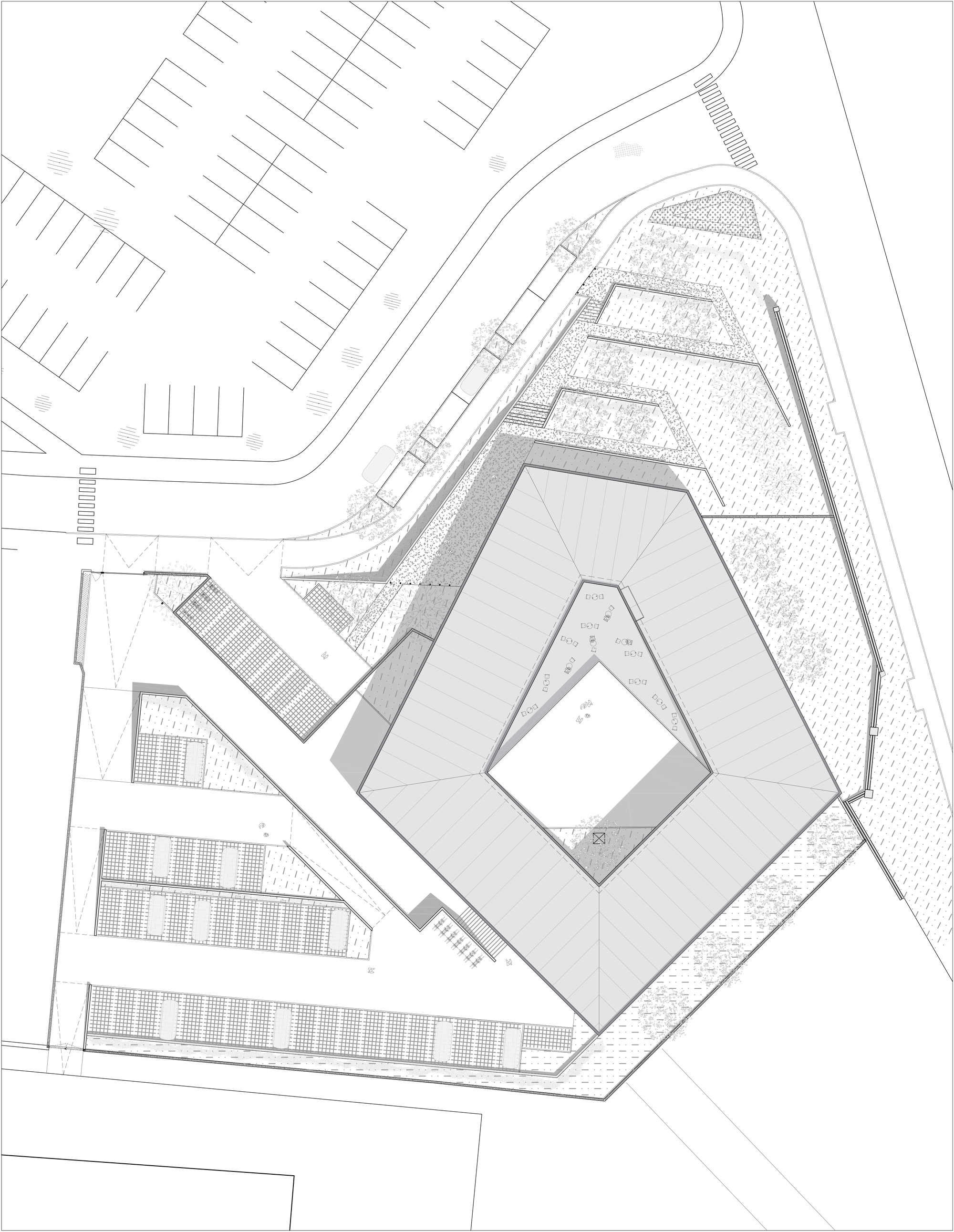 基地平面圖 SIte Plan 法國警察局 Épernay Police Station Explorations Architecture
