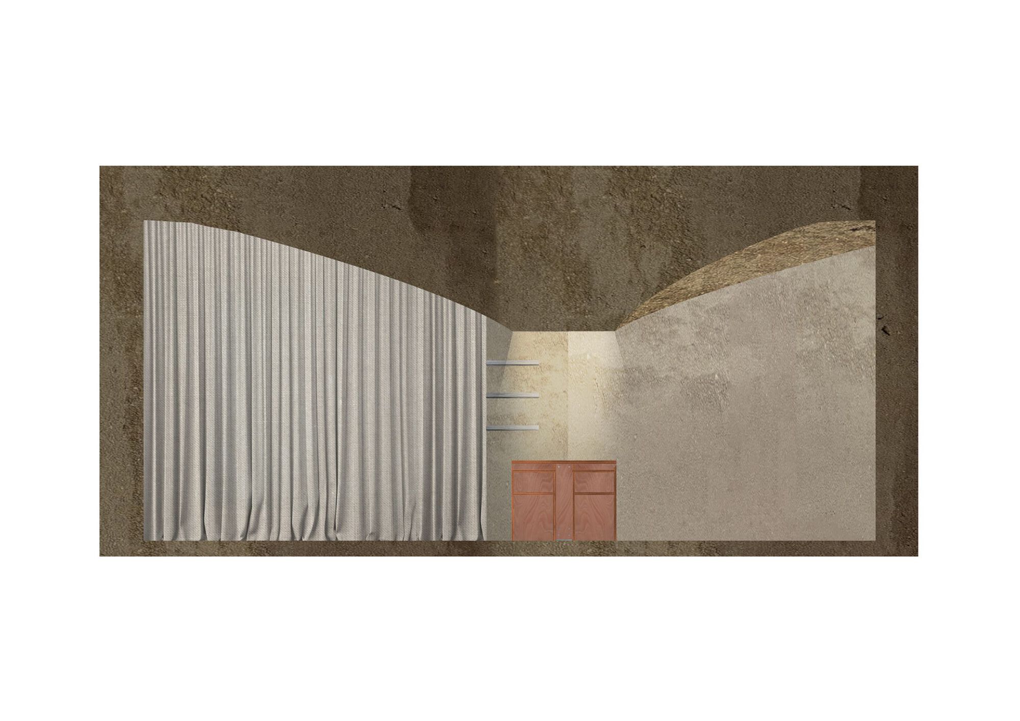 Mosca Bianca Ceramic Workshop 室內設計 剖面圖 Section 義大利 帕多瓦 Padua Italy Atelier Architettura Chinello Morandi